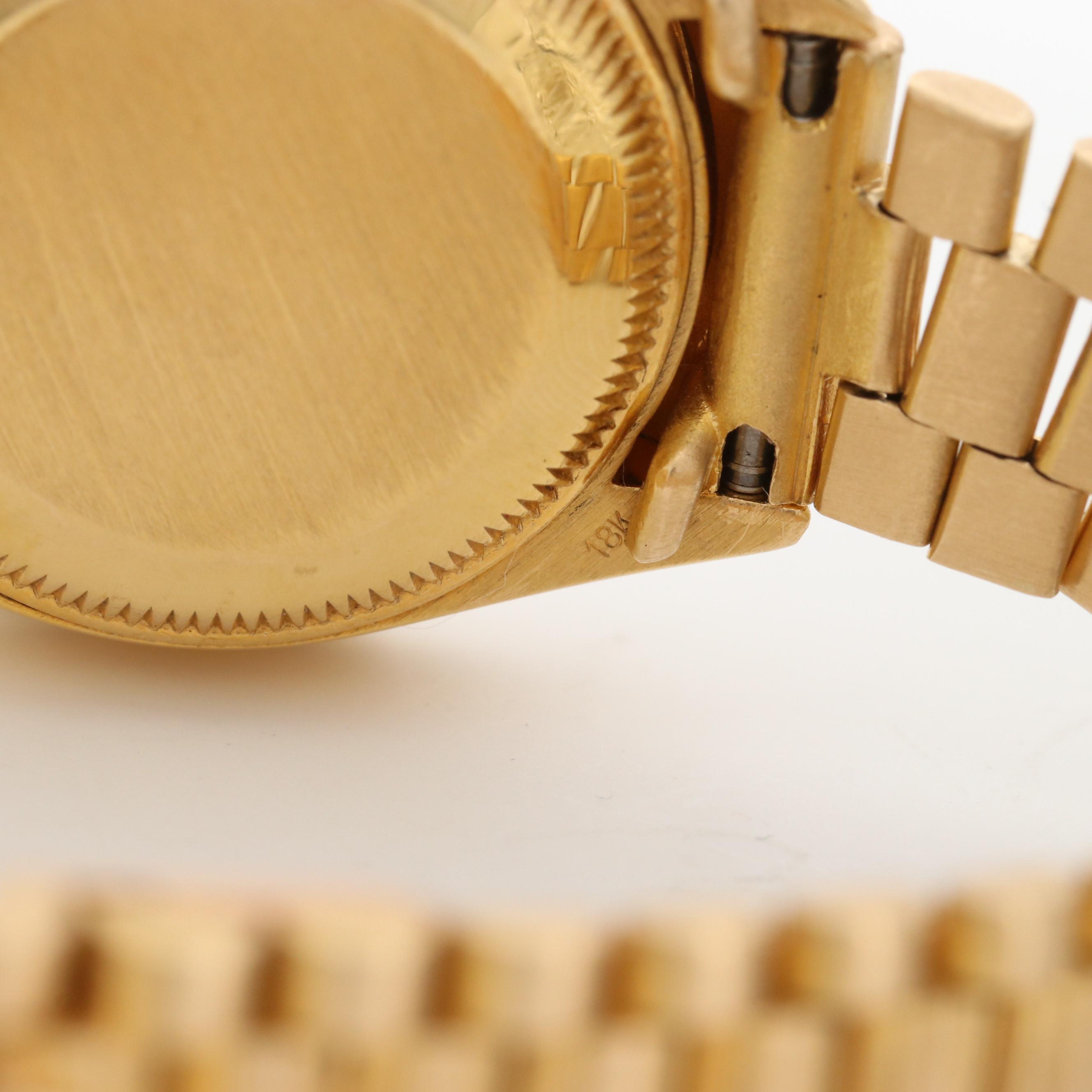 1979 Rolex President 18K Gold 1.58 CTW Diamond Bezel and Dial Watch