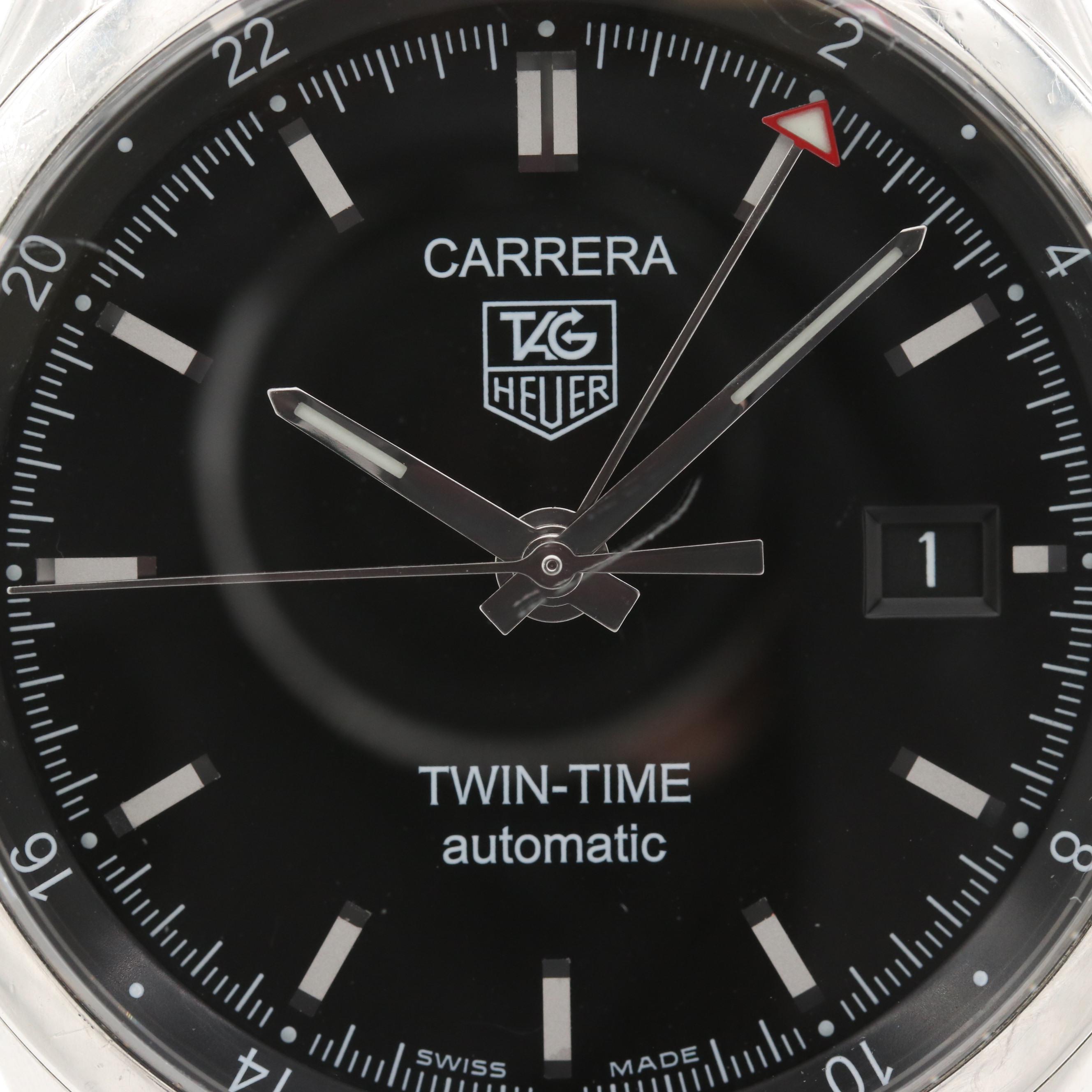 TAG Heuer Carerra Twin Time Stainless Steel Watch