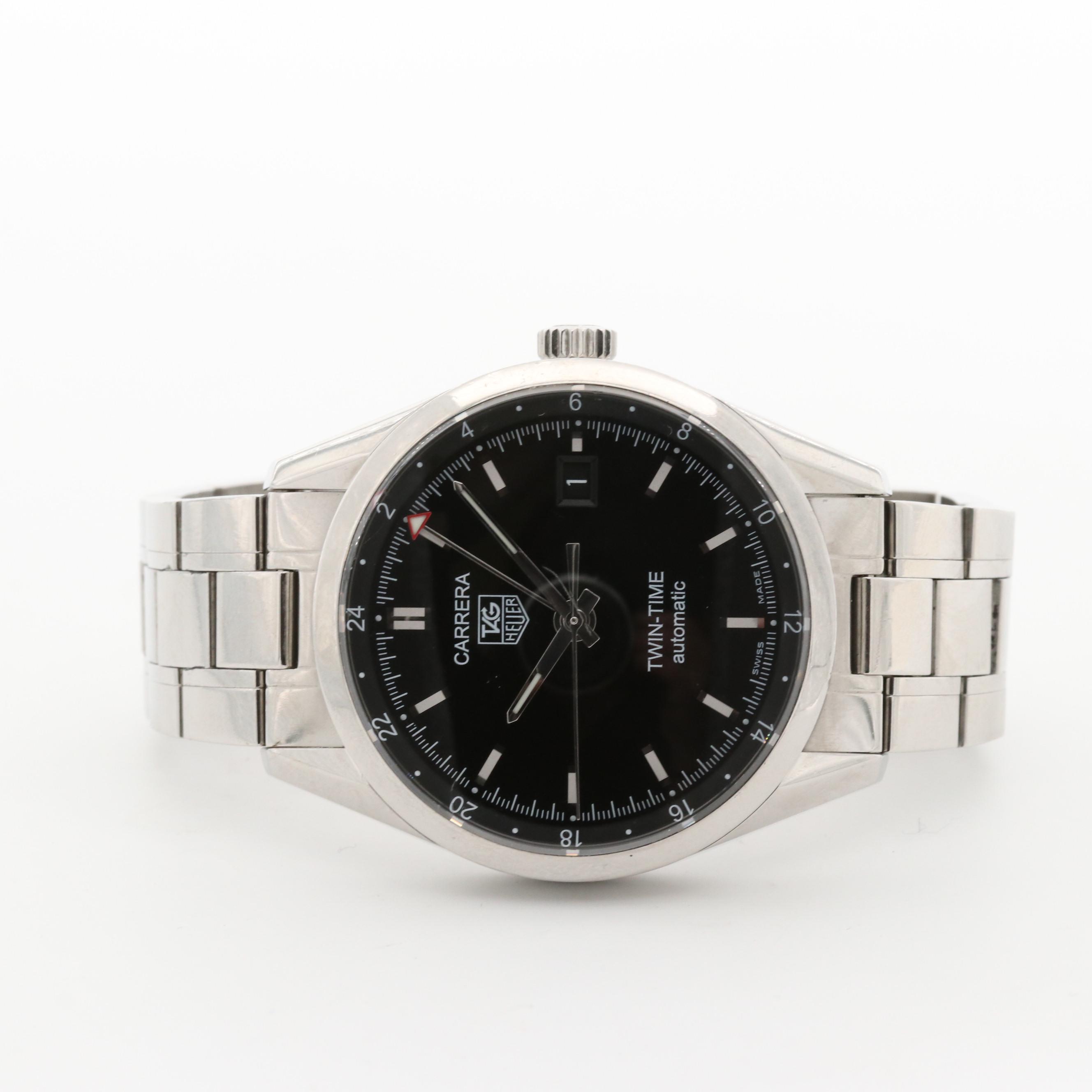 TAG Heuer Carerra Twin Time Stainless Steel Watch