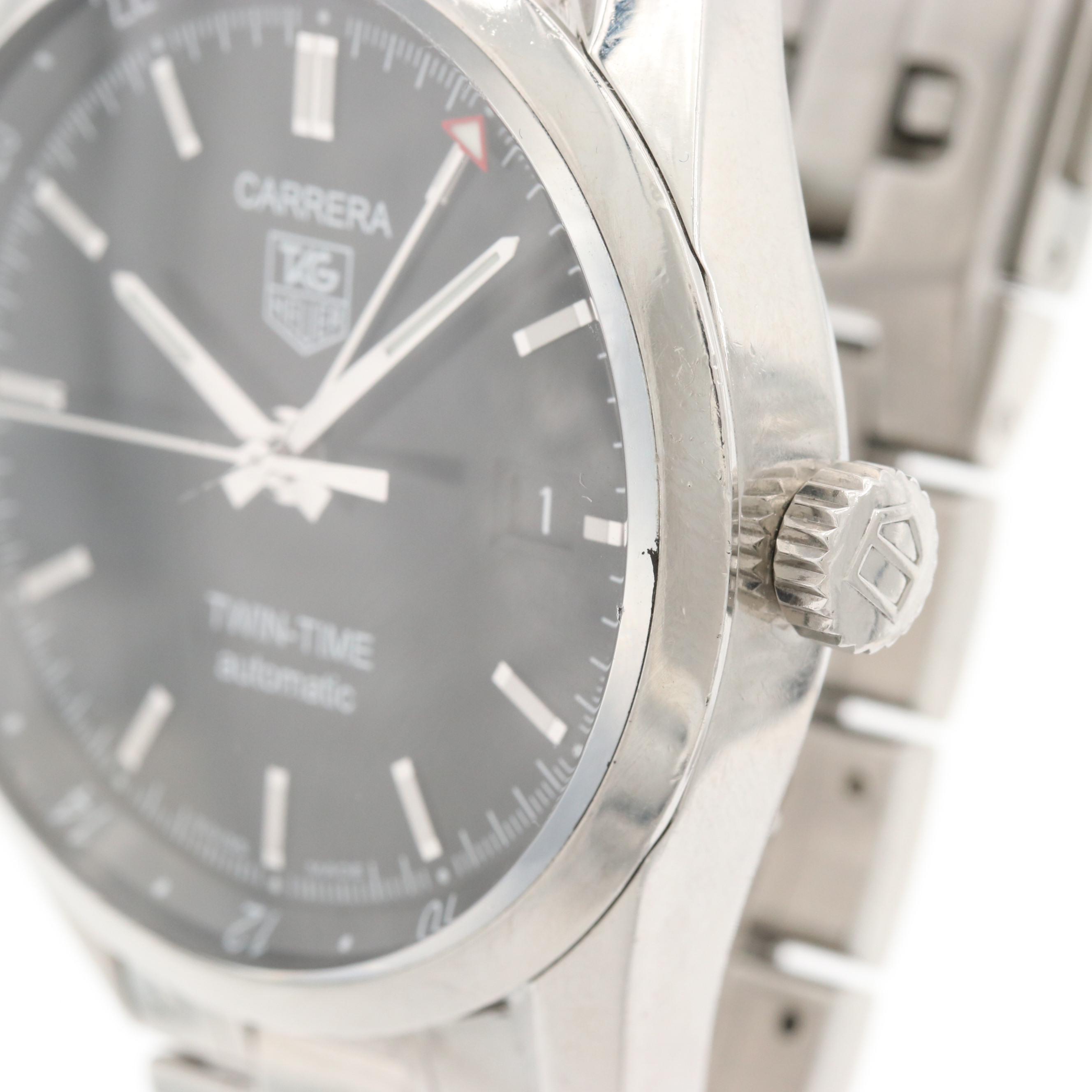 TAG Heuer Carerra Twin Time Stainless Steel Watch