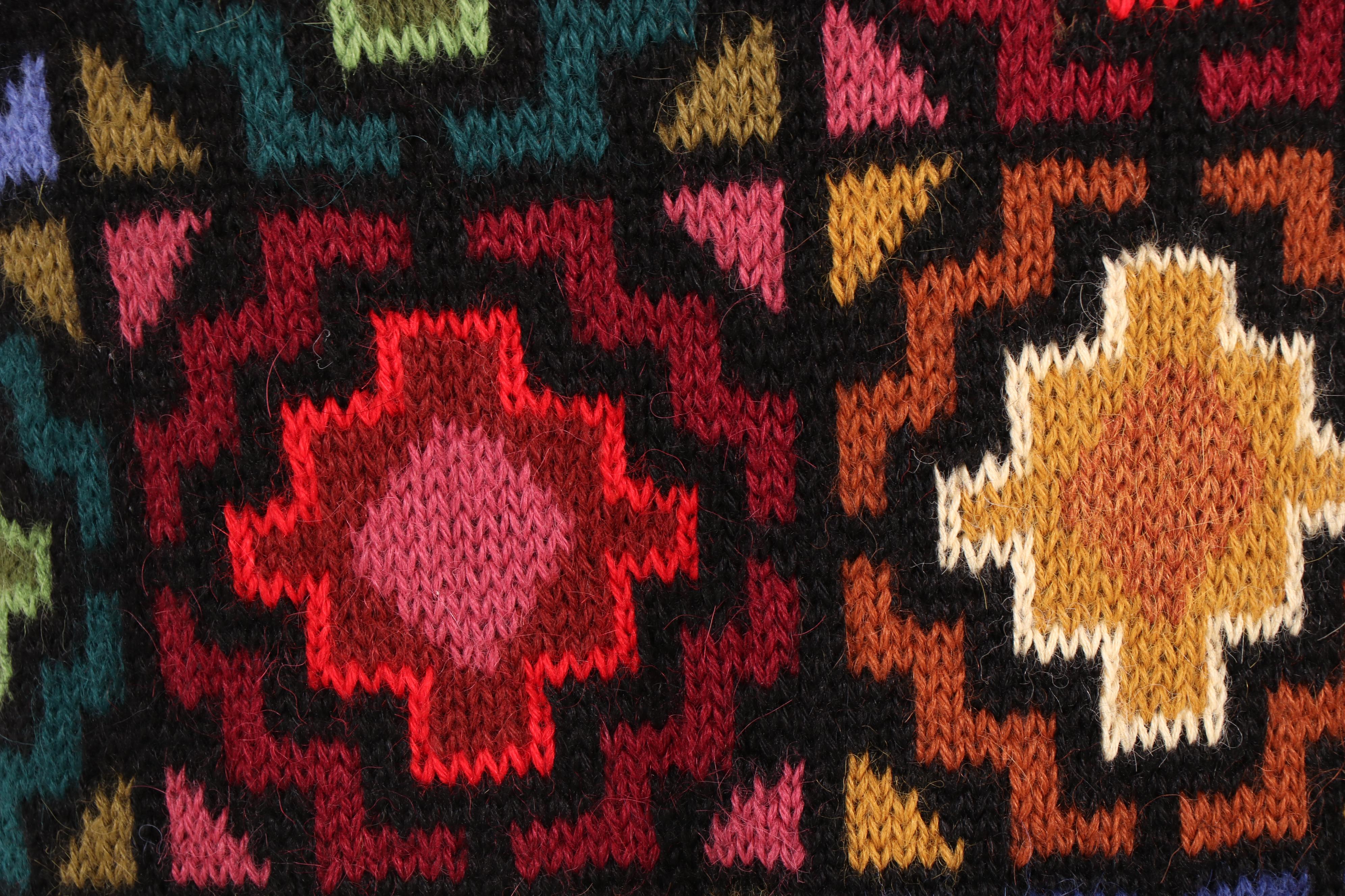 La Vicuñita Factory Baby Alpaca Multicolor Knit Sweater Vest, Made in Peru