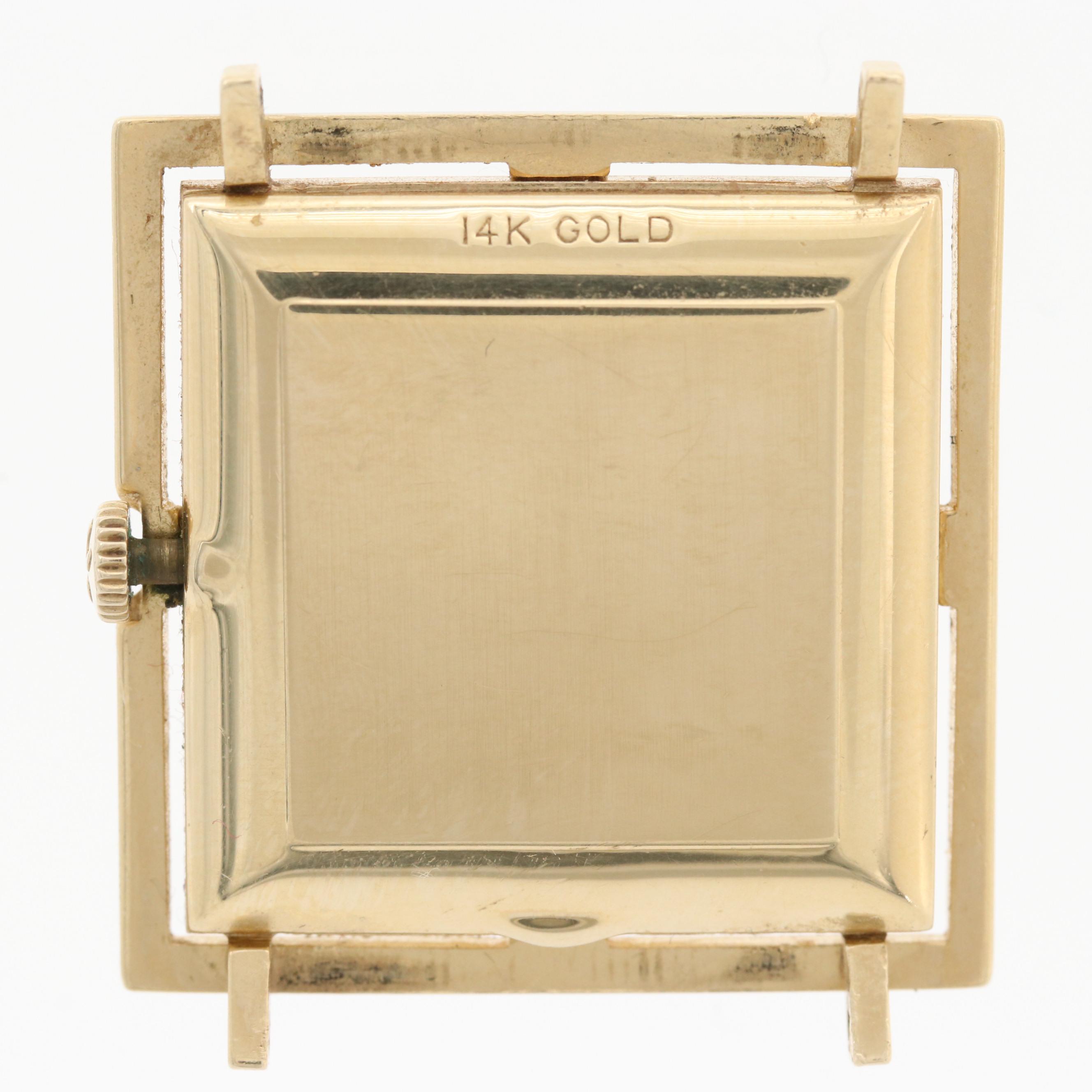 Omega 14K Gold and Diamond Stem Wind Watch