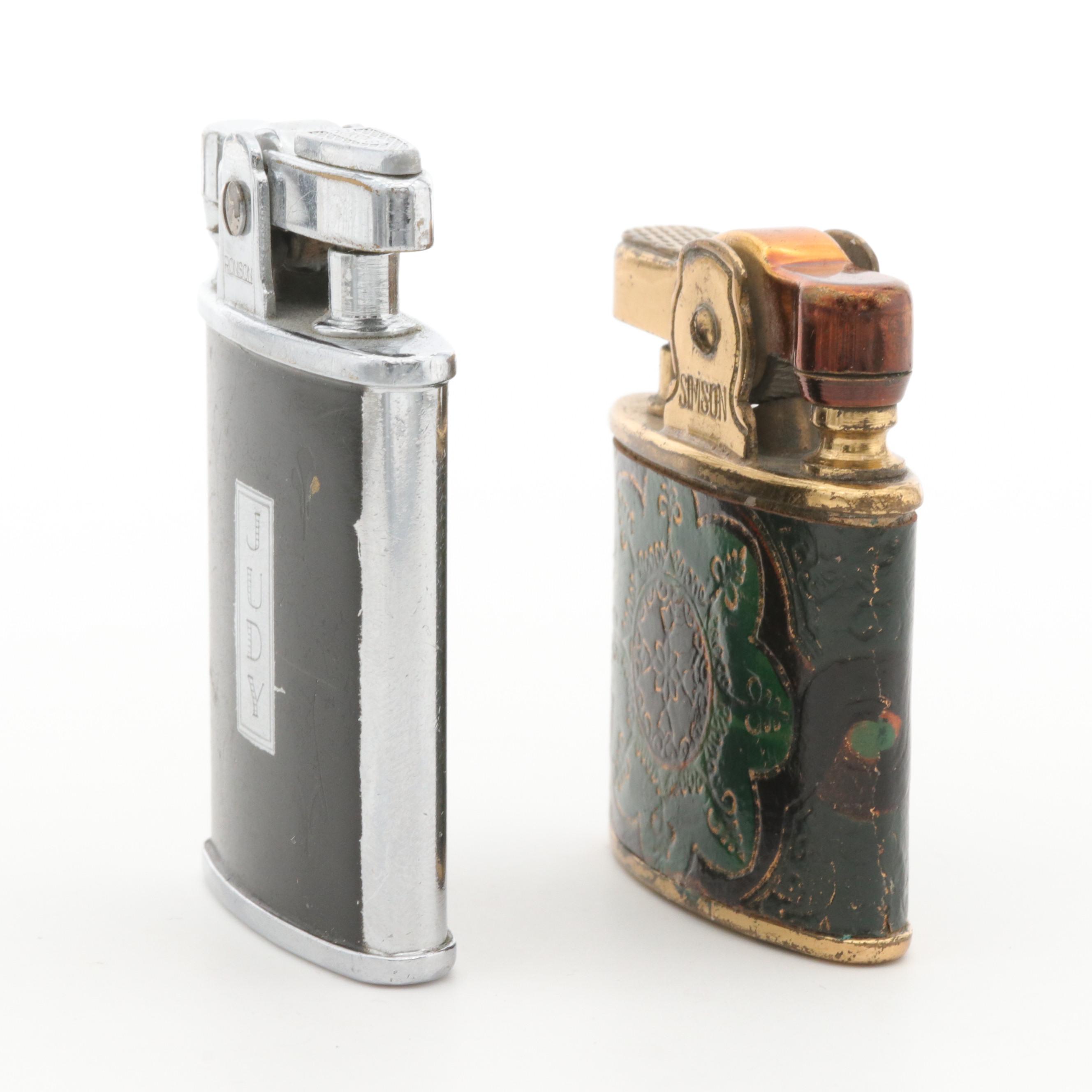 Ronson Gem and Simon Painted Lighters