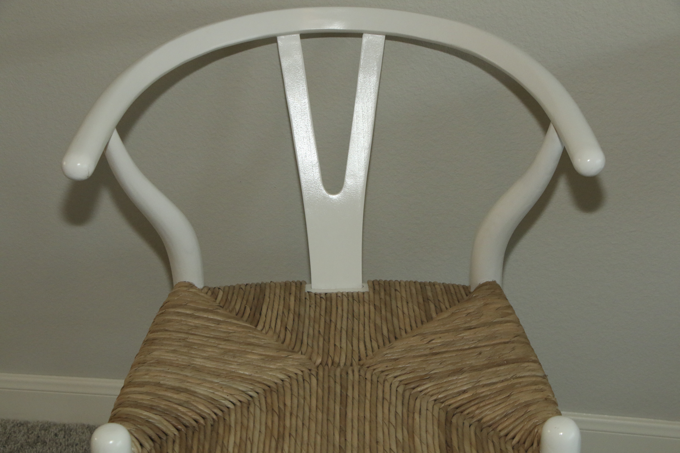 Pair of Contemporary Modernist Style "Wishbone" Chairs Plus Writing Table