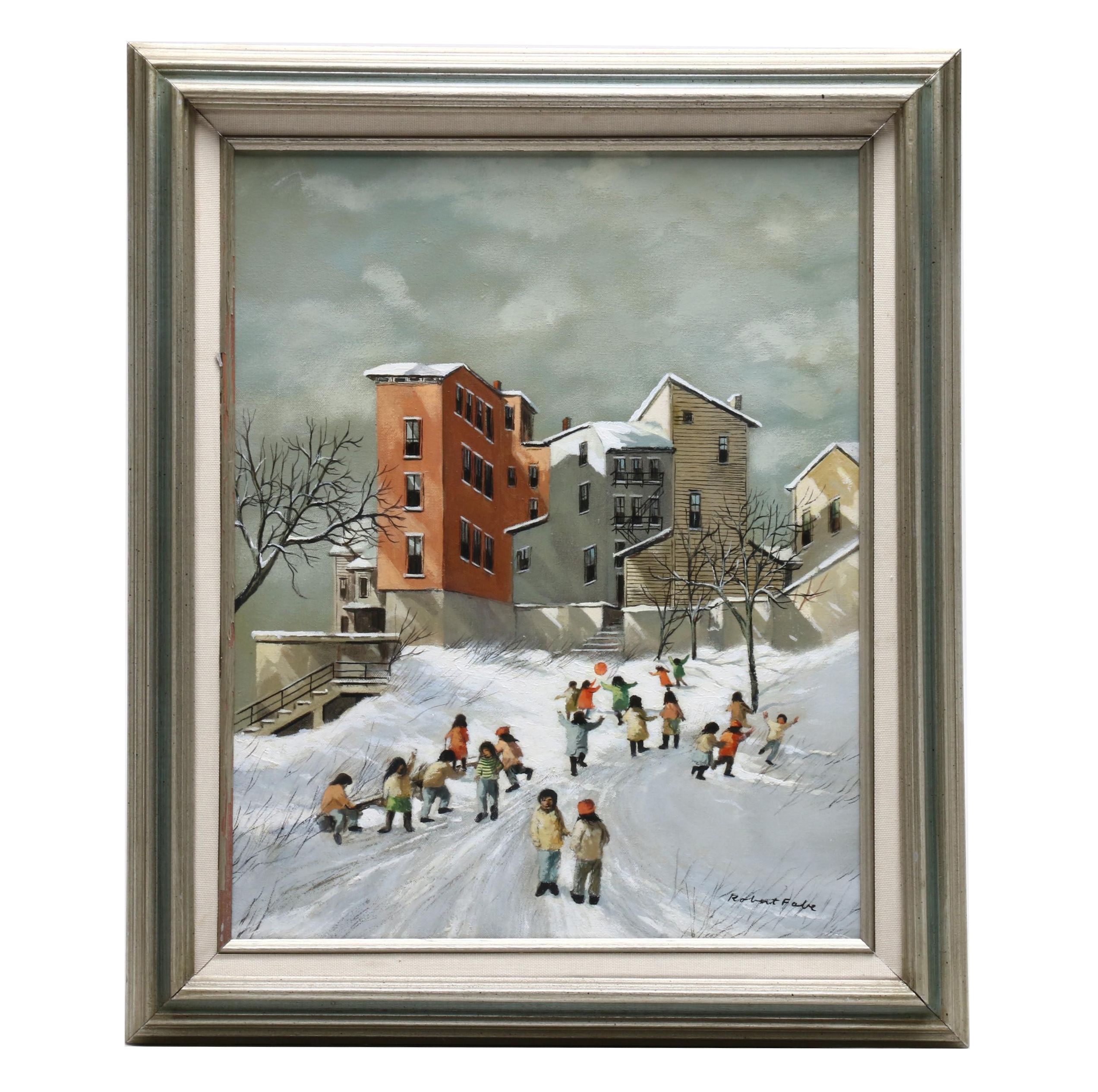 Robert Fabe Oil Painting "Winter Morning"