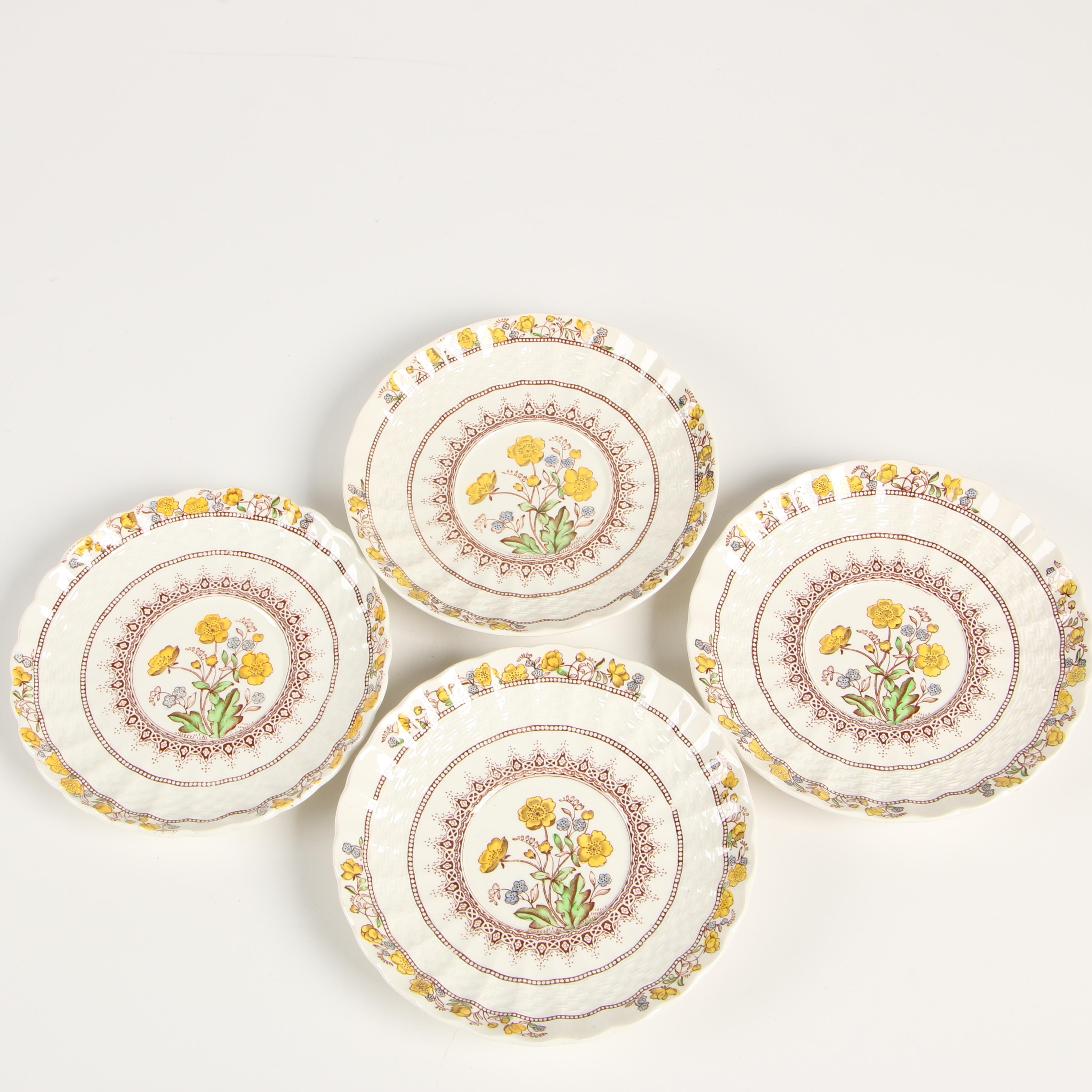Copeland Spode "Buttercup" Earthenware Dinnerware, Late 19th/Early 20th Century