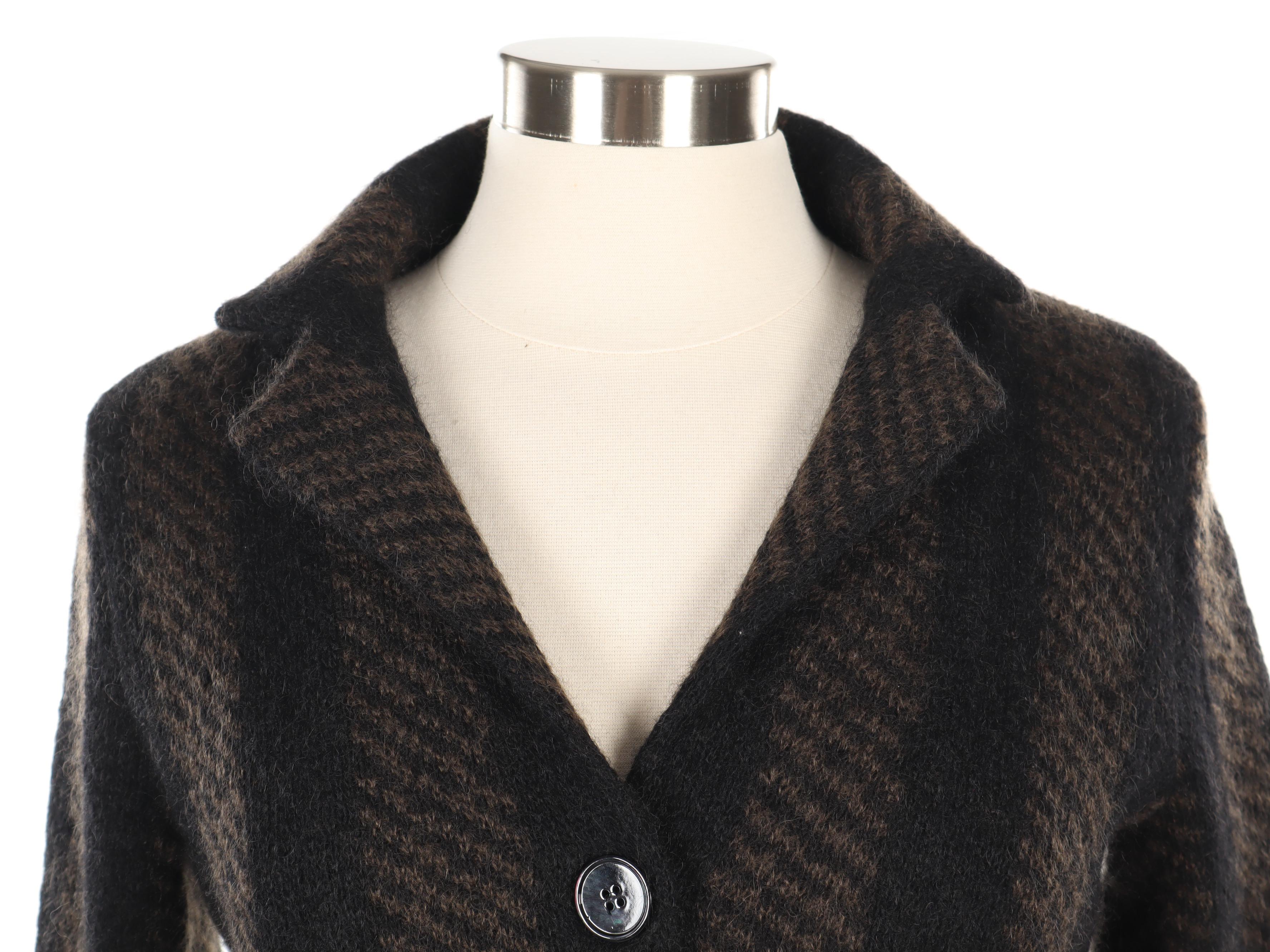 Prada Mohair and Wool Knit Jacket with Brown Skirt