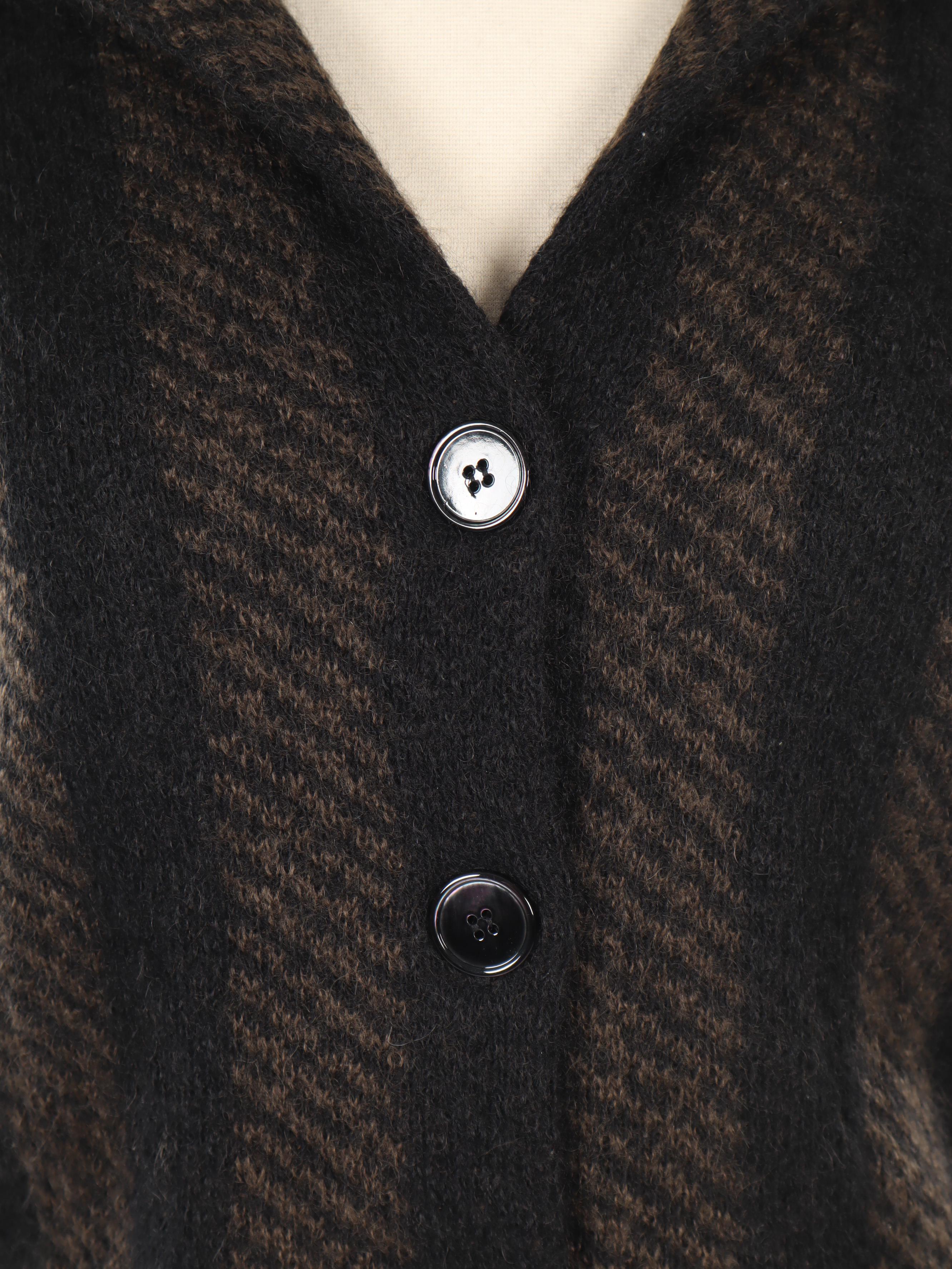 Prada Mohair and Wool Knit Jacket with Brown Skirt