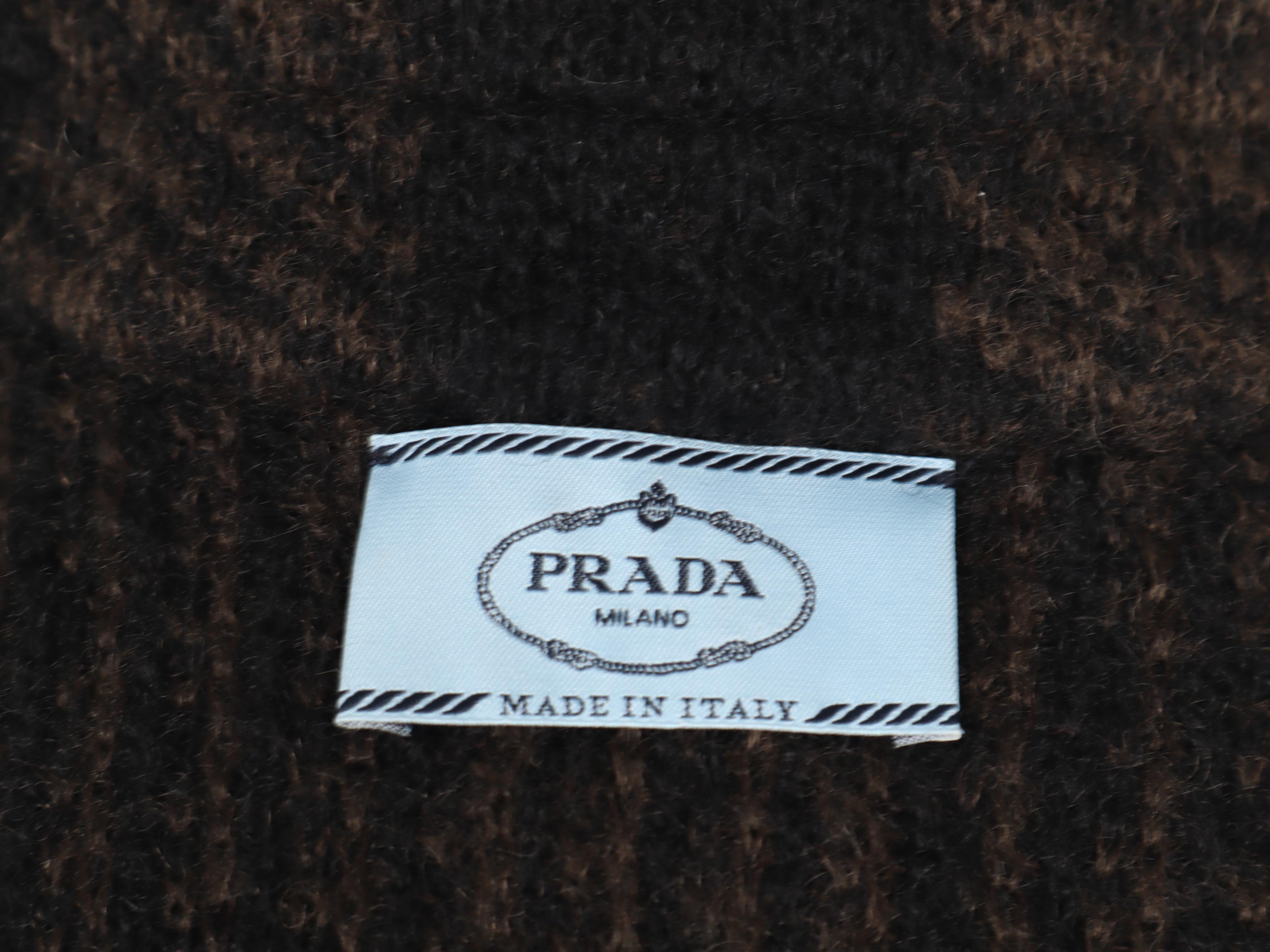 Prada Mohair and Wool Knit Jacket with Brown Skirt