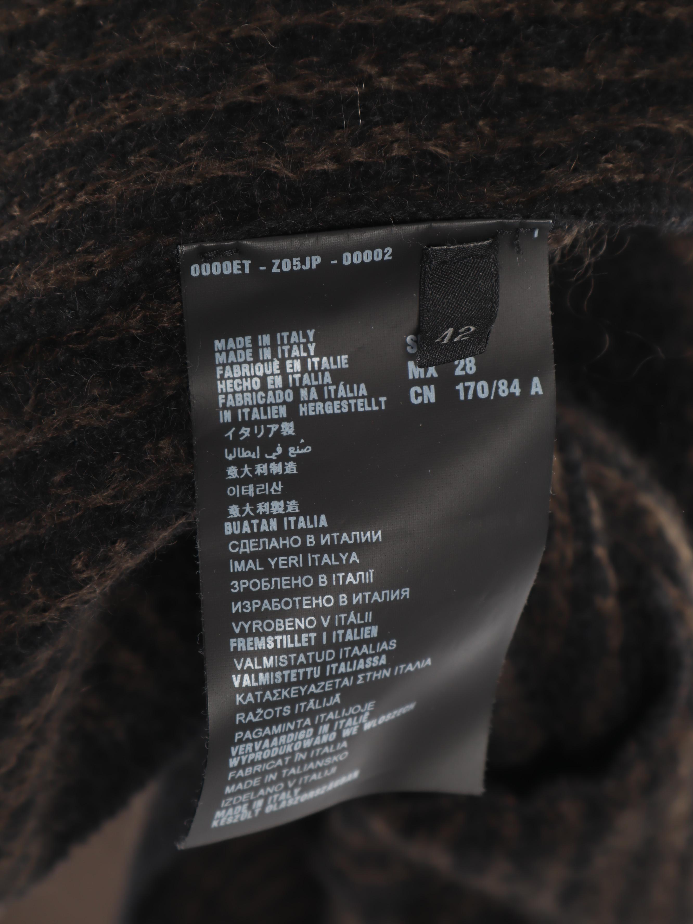 Prada Mohair and Wool Knit Jacket with Brown Skirt