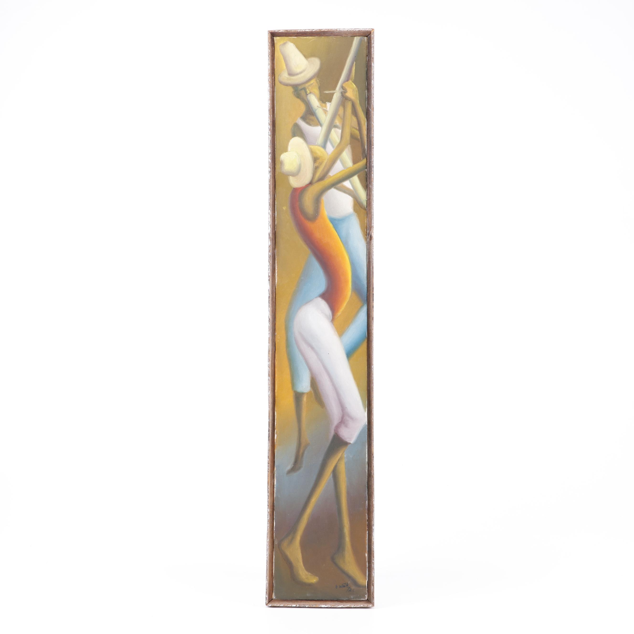 Edouard Wah Figural Oil Painting