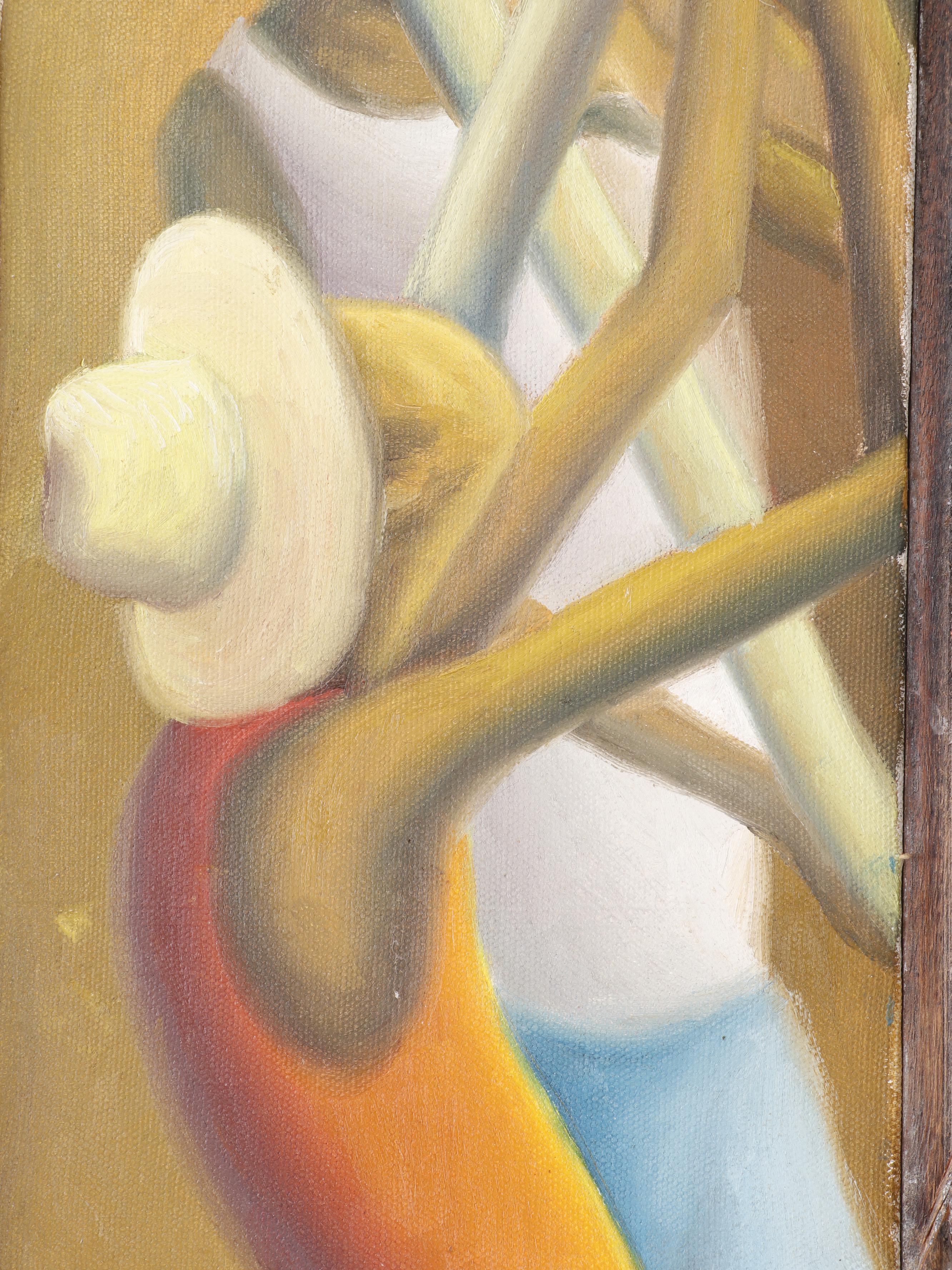 Edouard Wah Figural Oil Painting
