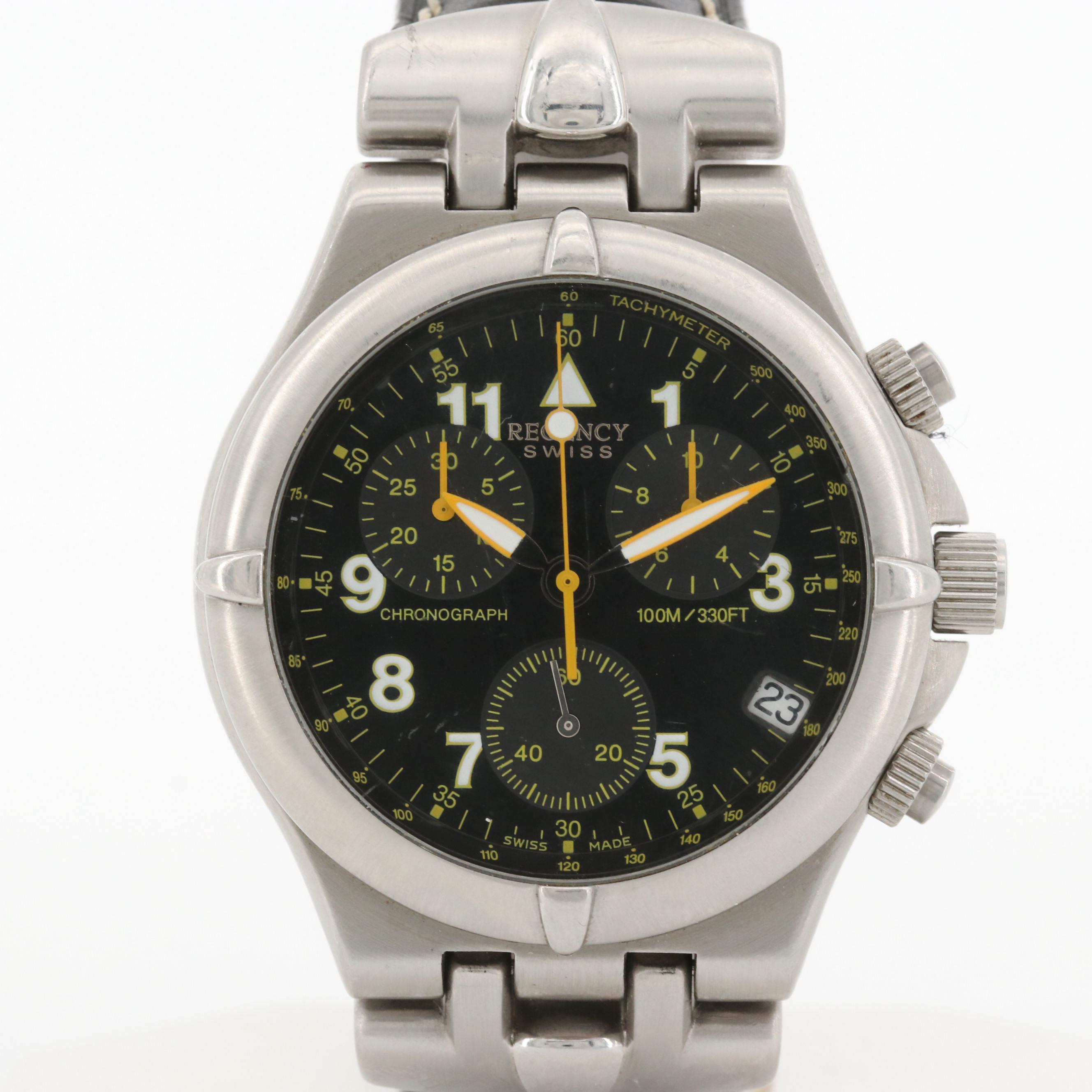 Regency Swiss Stainless Steel Quartz Chronograph Watch