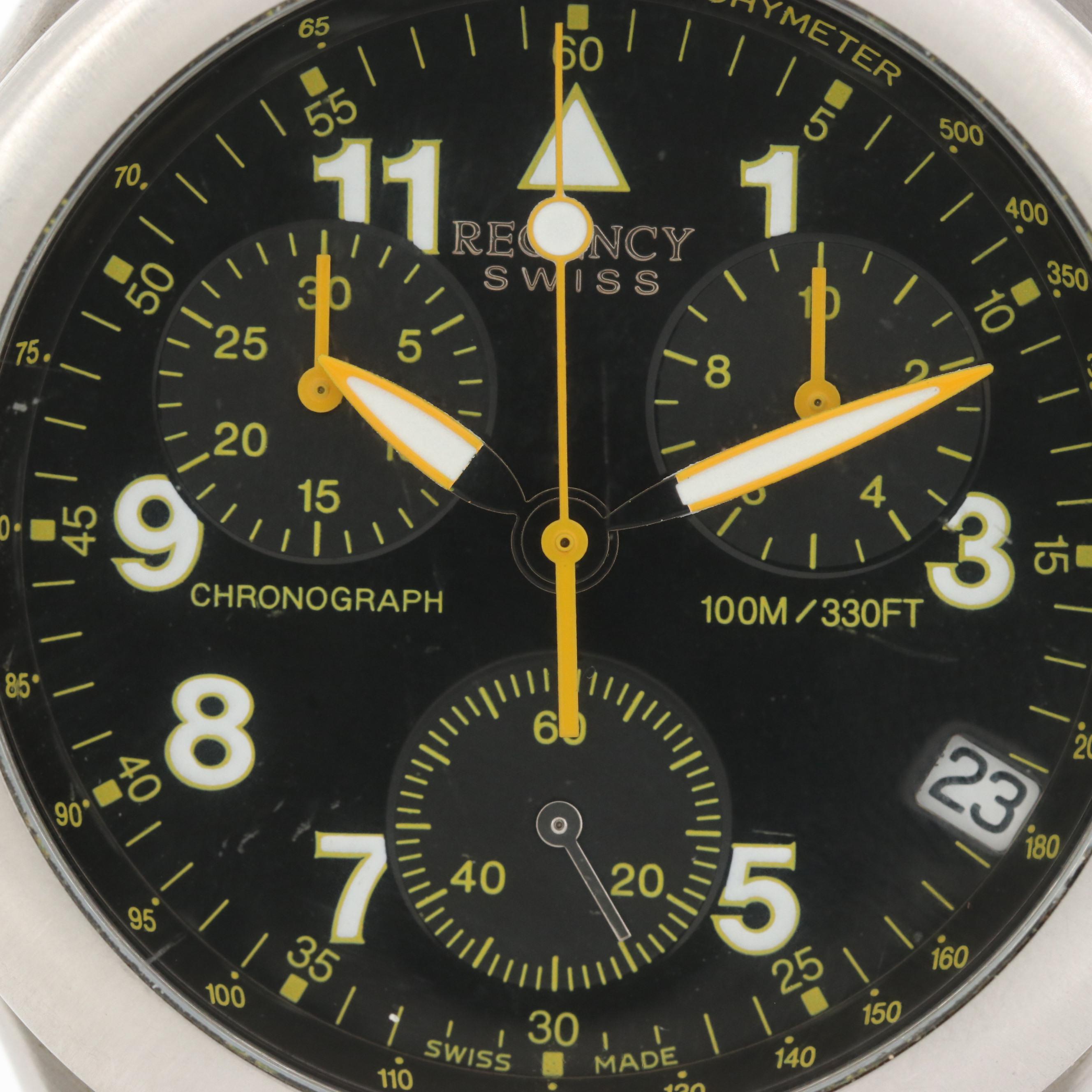 Regency Swiss Stainless Steel Quartz Chronograph Watch