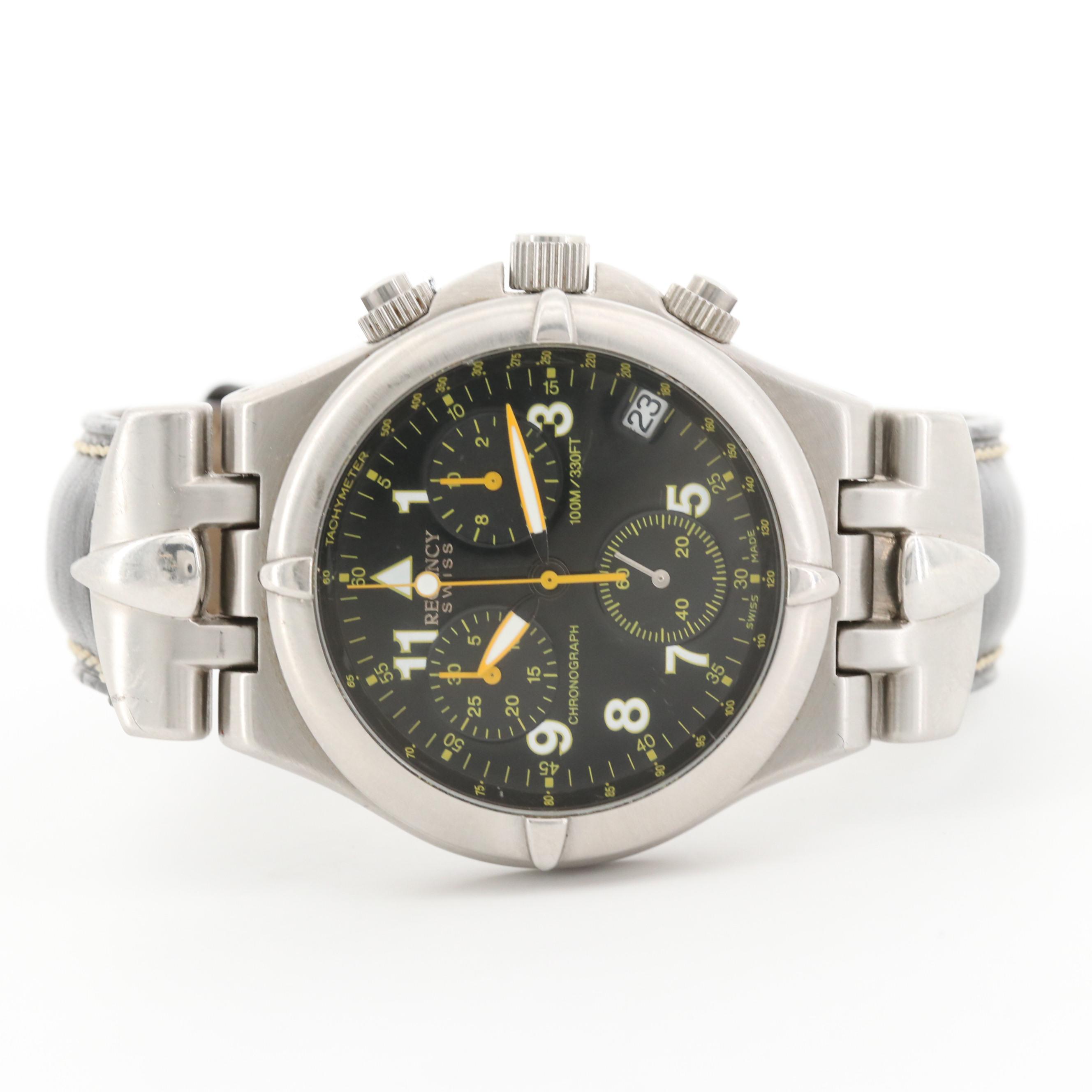 Regency Swiss Stainless Steel Quartz Chronograph Watch