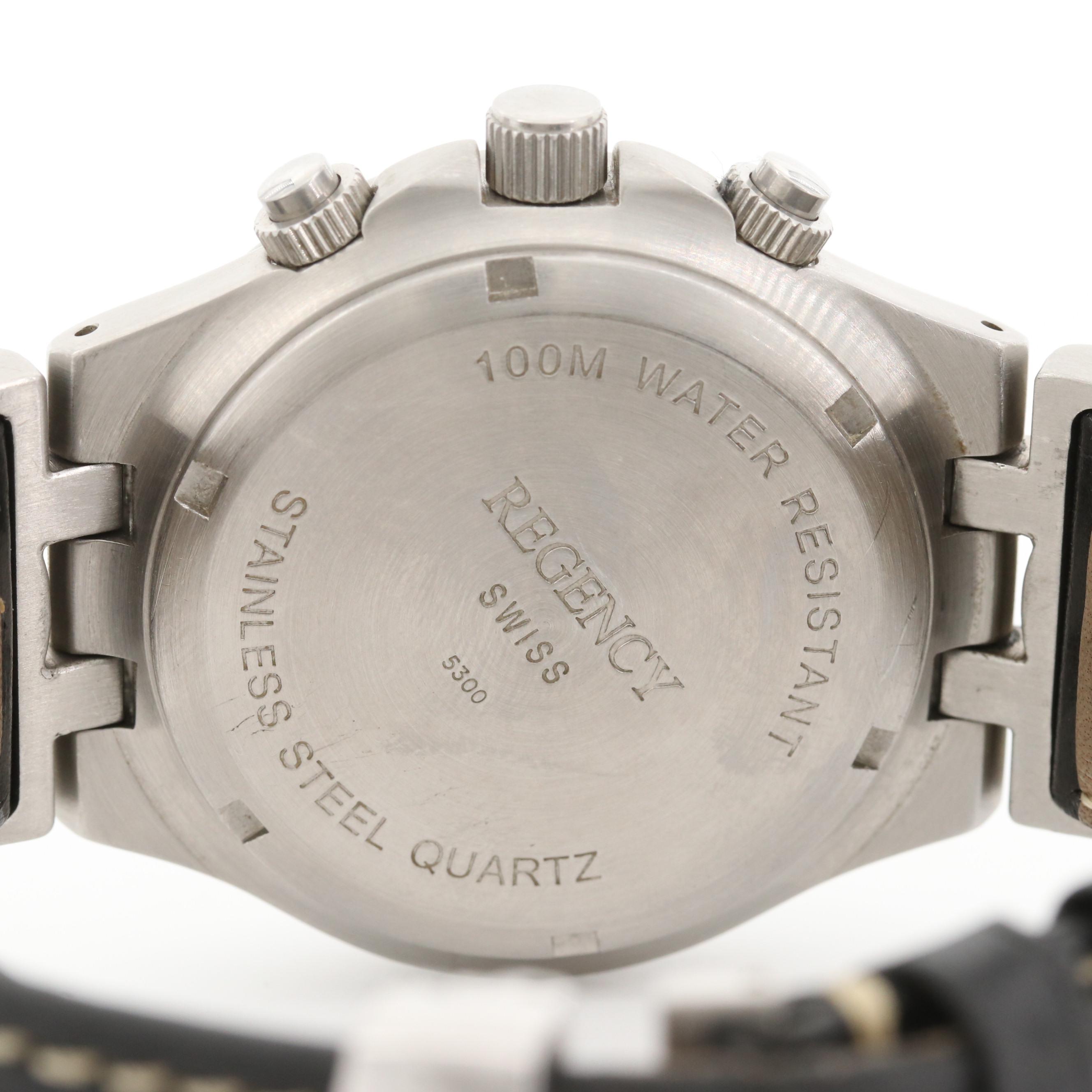 Regency Swiss Stainless Steel Quartz Chronograph Watch
