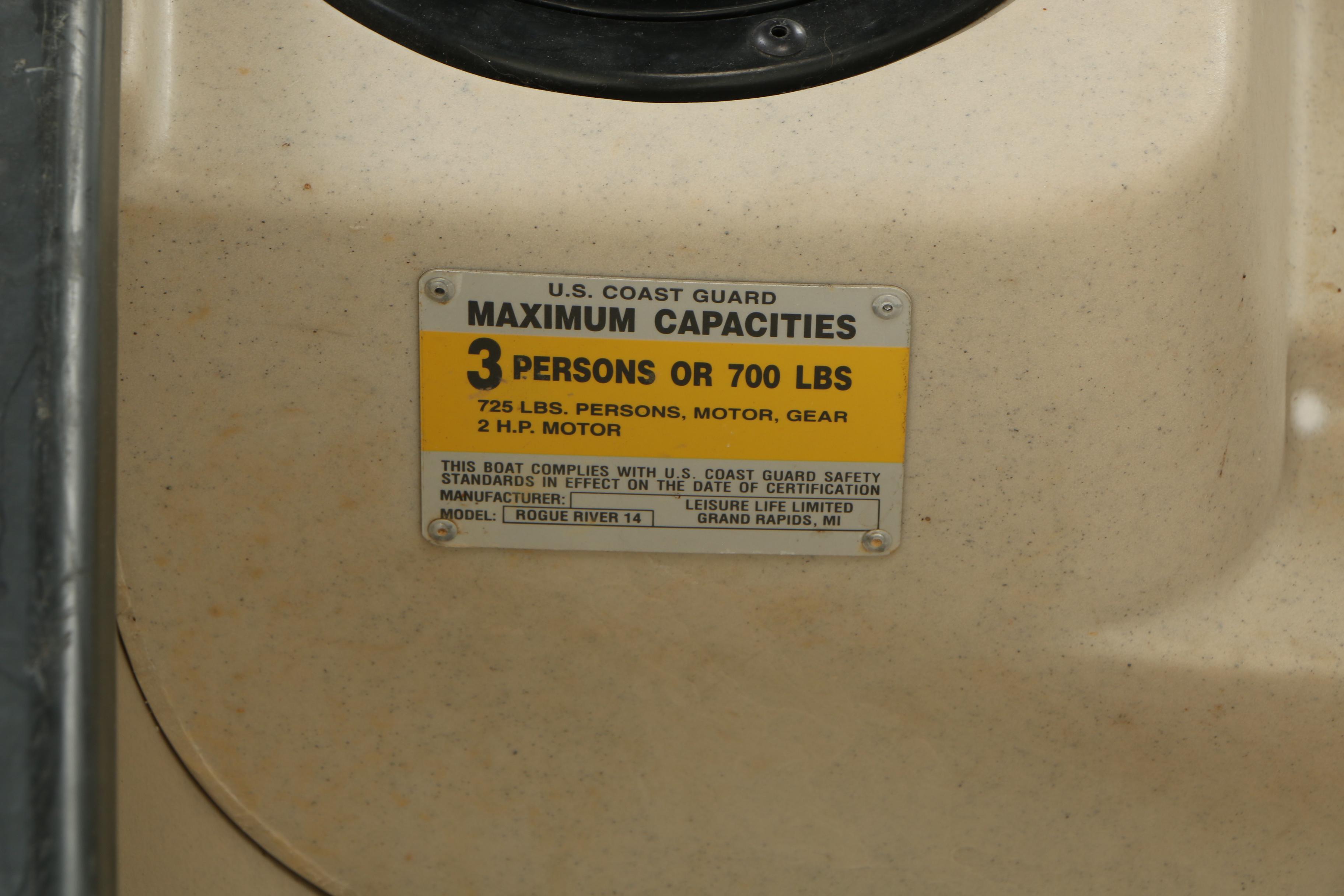 Leisure Life Limited Rogue River 14 Polyethylene Three Seat Canoe