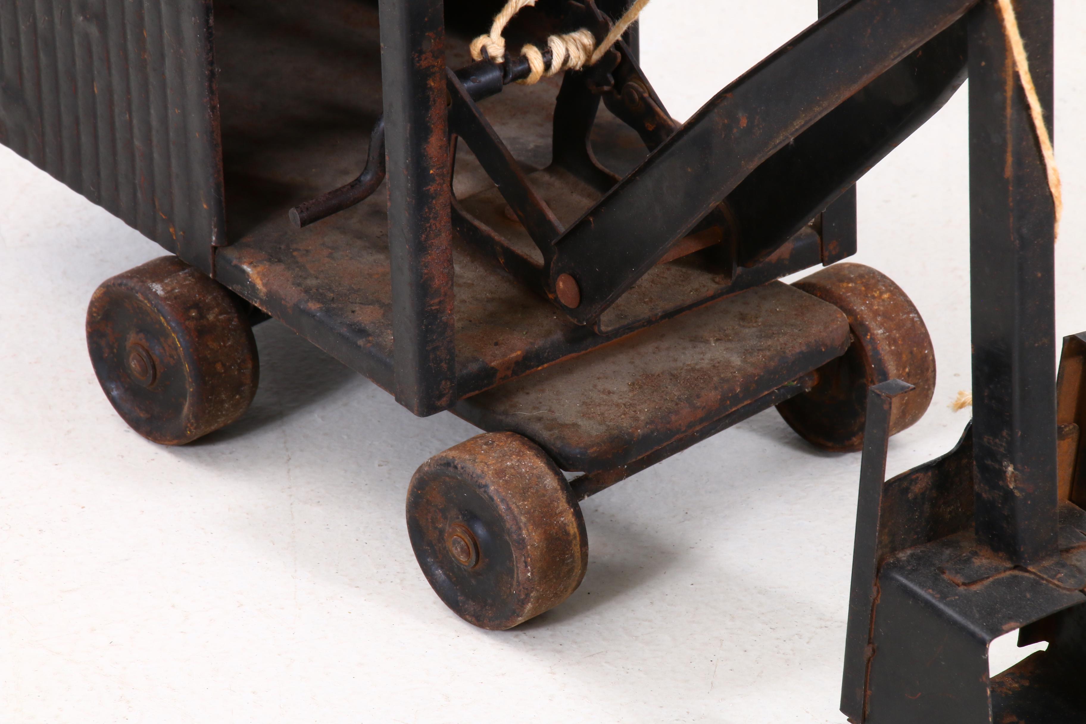 "Buddy L" Ice Delivery Truck and "Steelcraft" Steam Shovel Toys, Circa 1920s