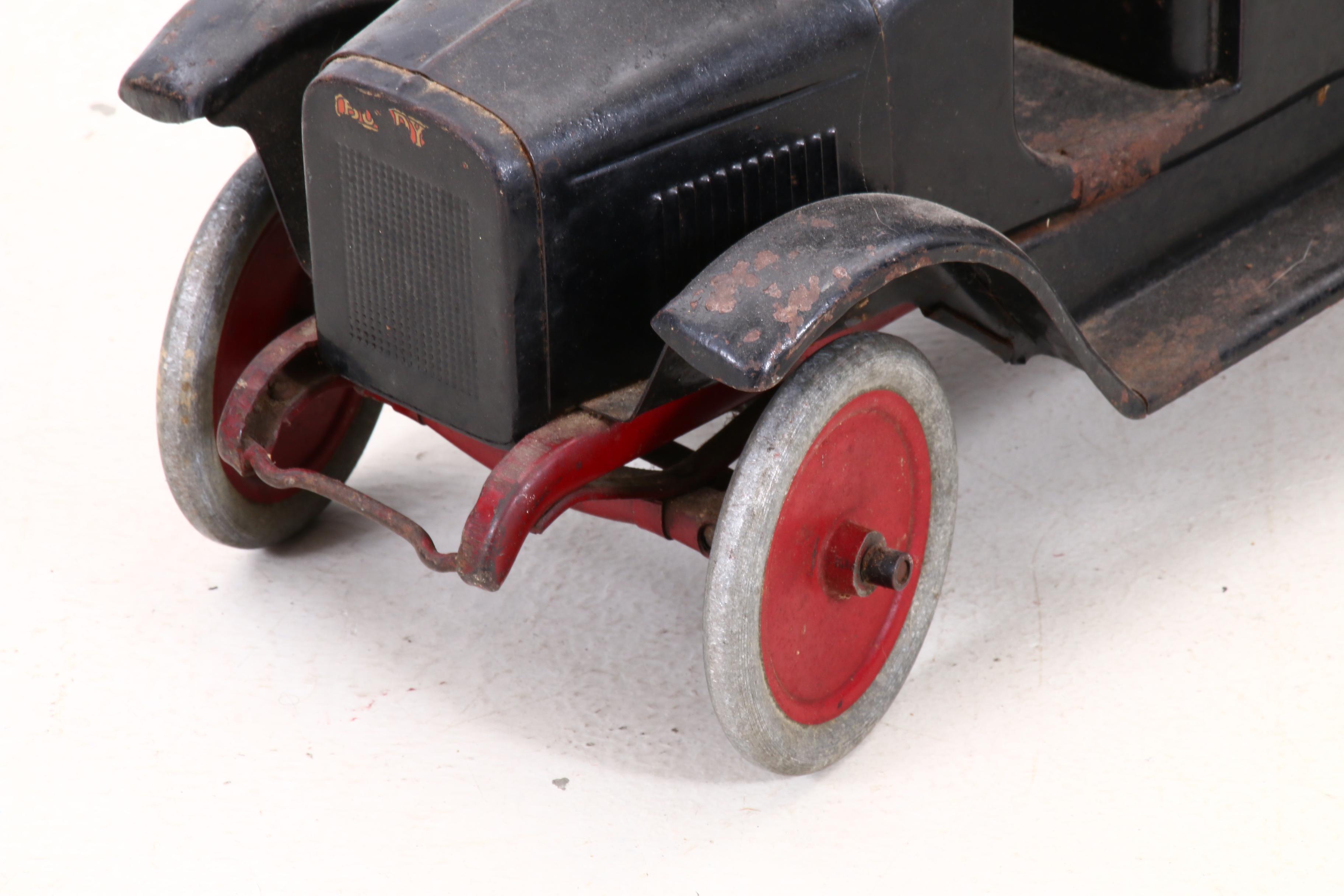 "Buddy L" Ice Delivery Truck and "Steelcraft" Steam Shovel Toys, Circa 1920s