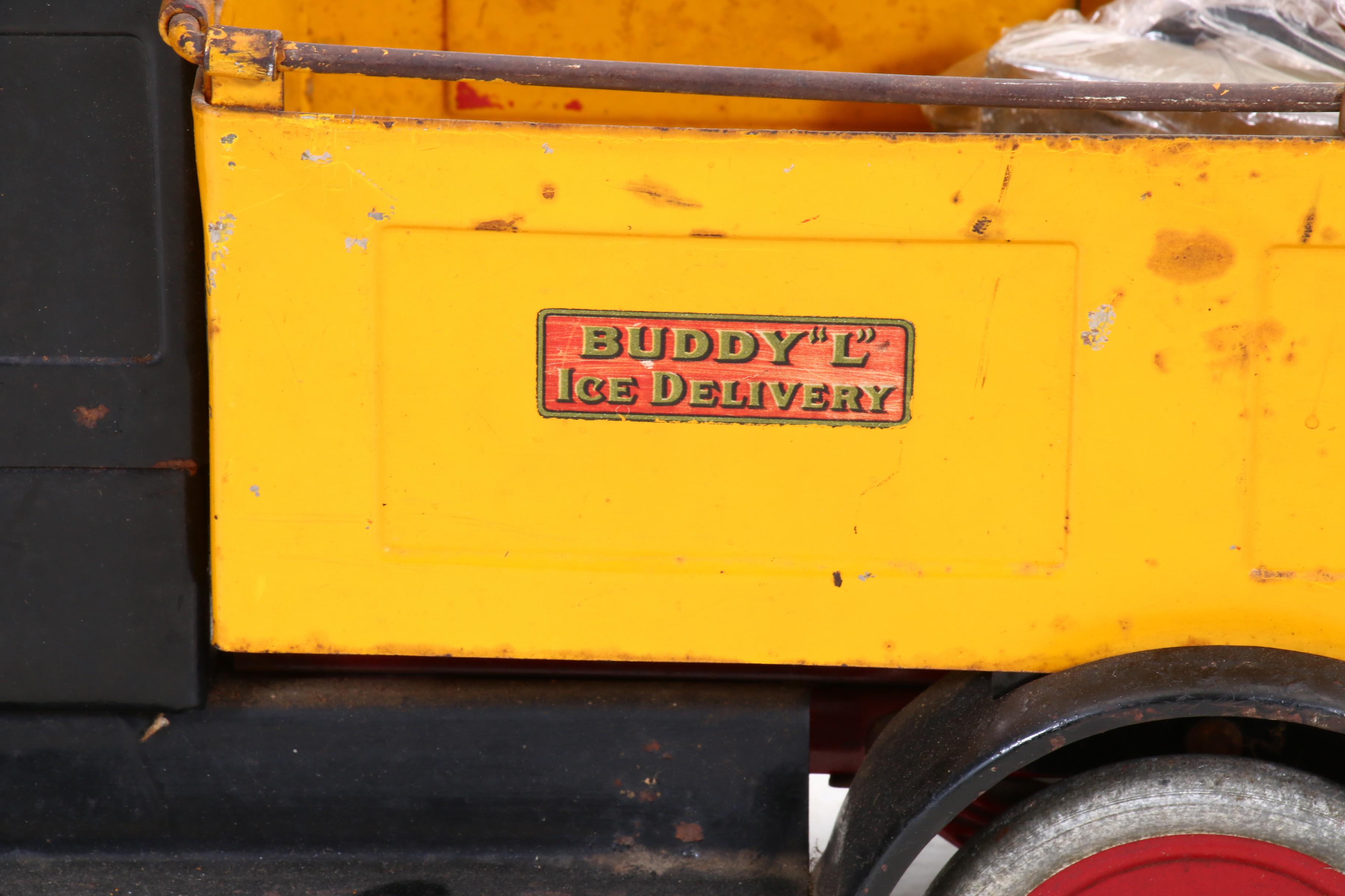 "Buddy L" Ice Delivery Truck and "Steelcraft" Steam Shovel Toys, Circa 1920s