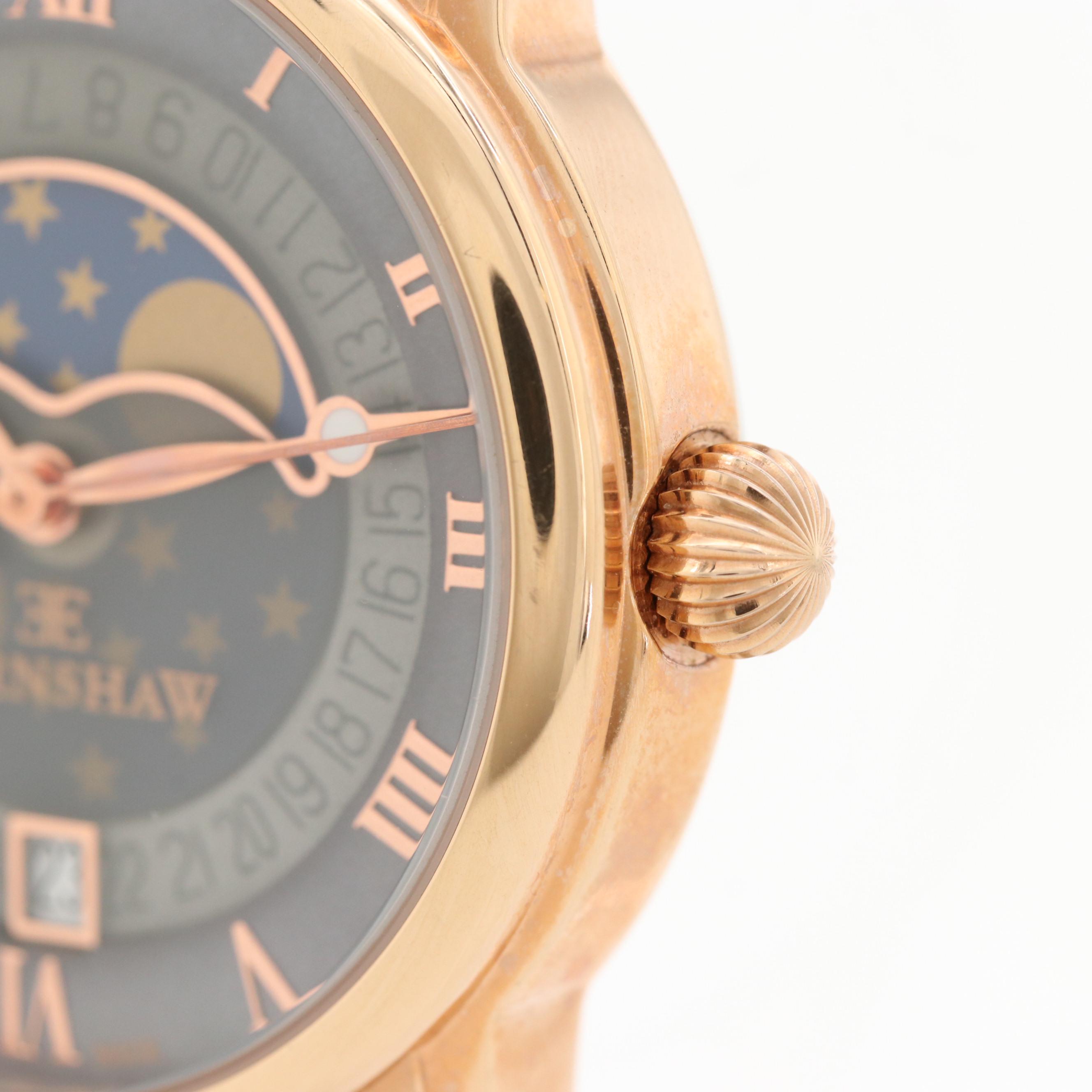Thomas Earnshaw Longitude Gold Tone Moonphase Watch