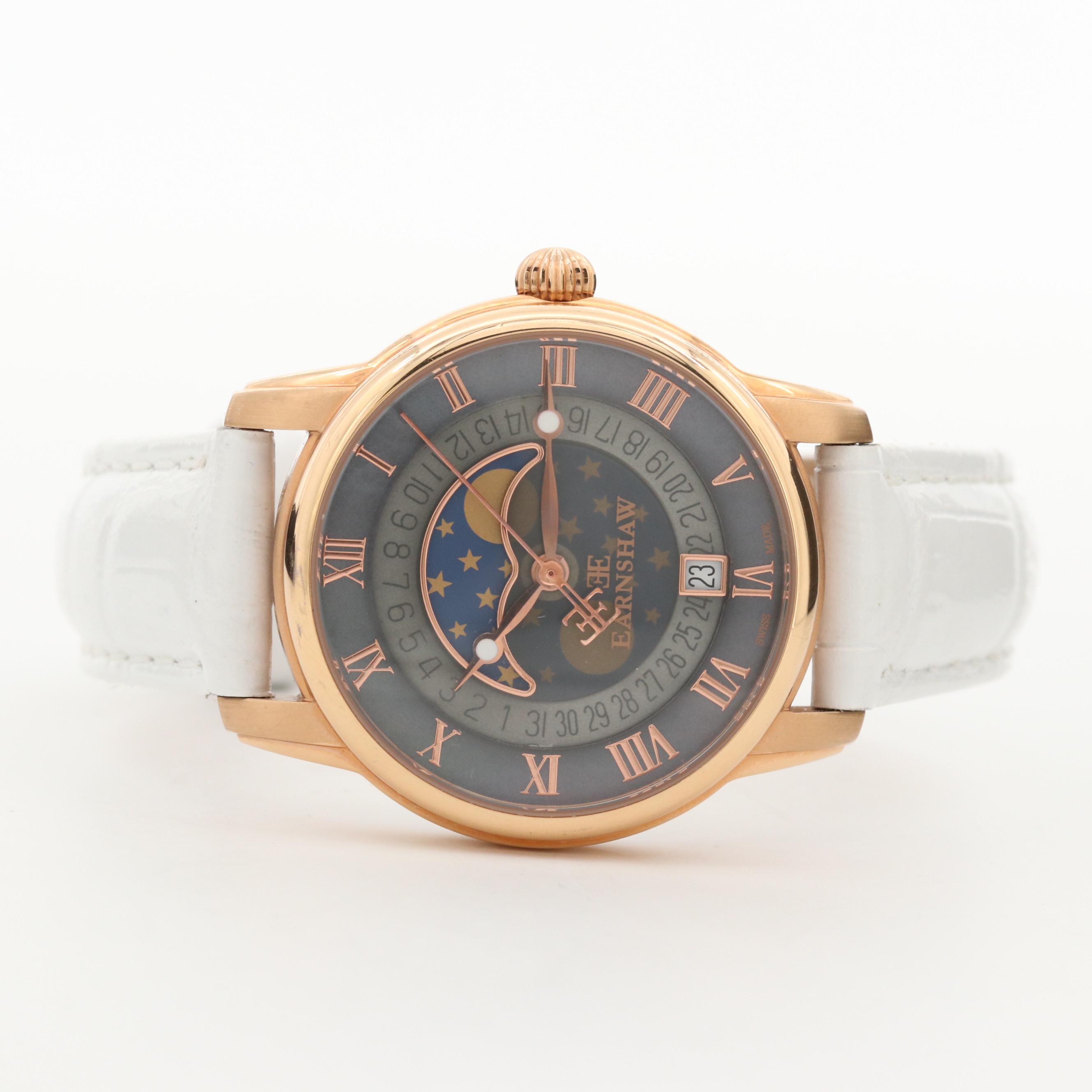 Thomas Earnshaw Longitude Gold Tone Moonphase Watch