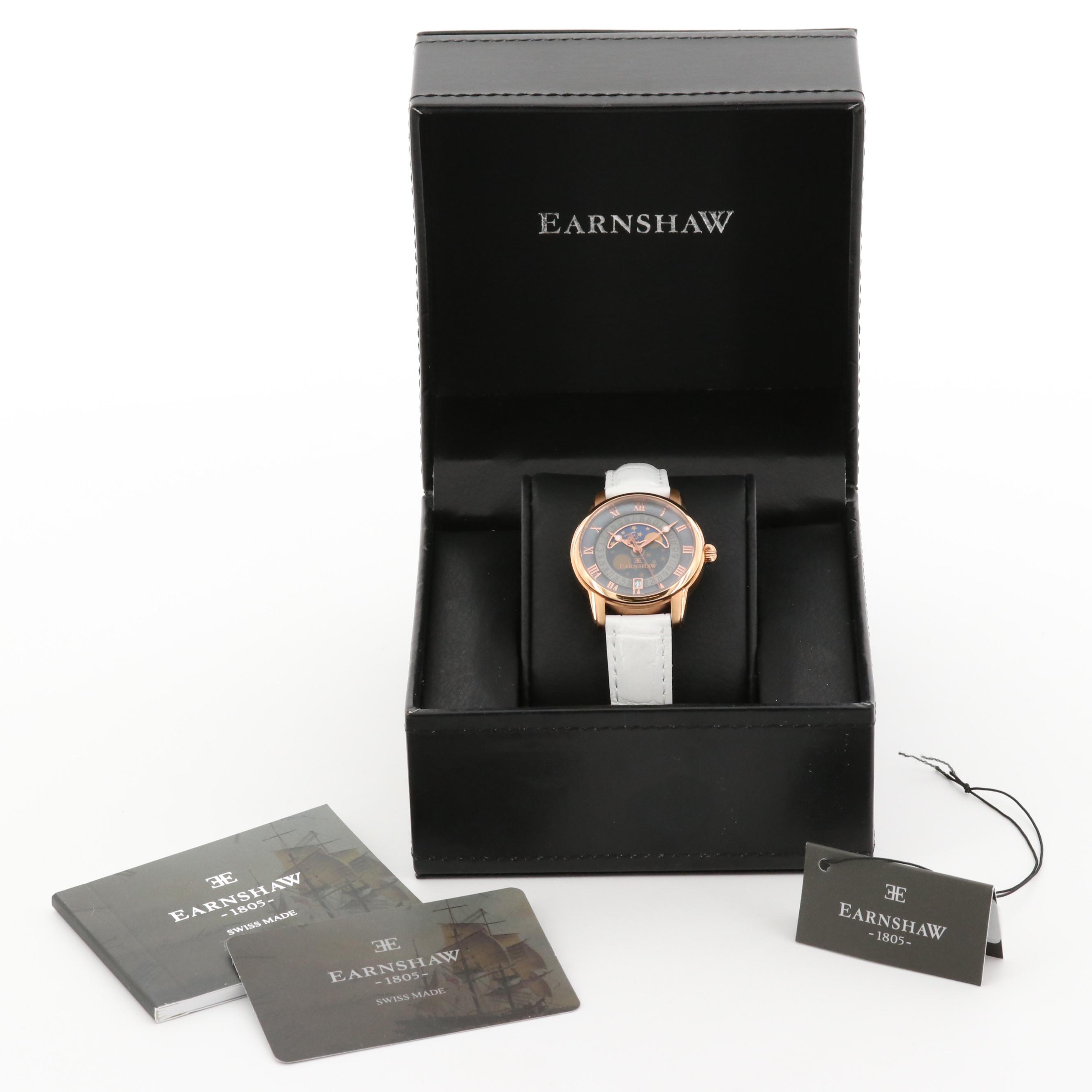 Thomas Earnshaw Longitude Gold Tone Moonphase Watch