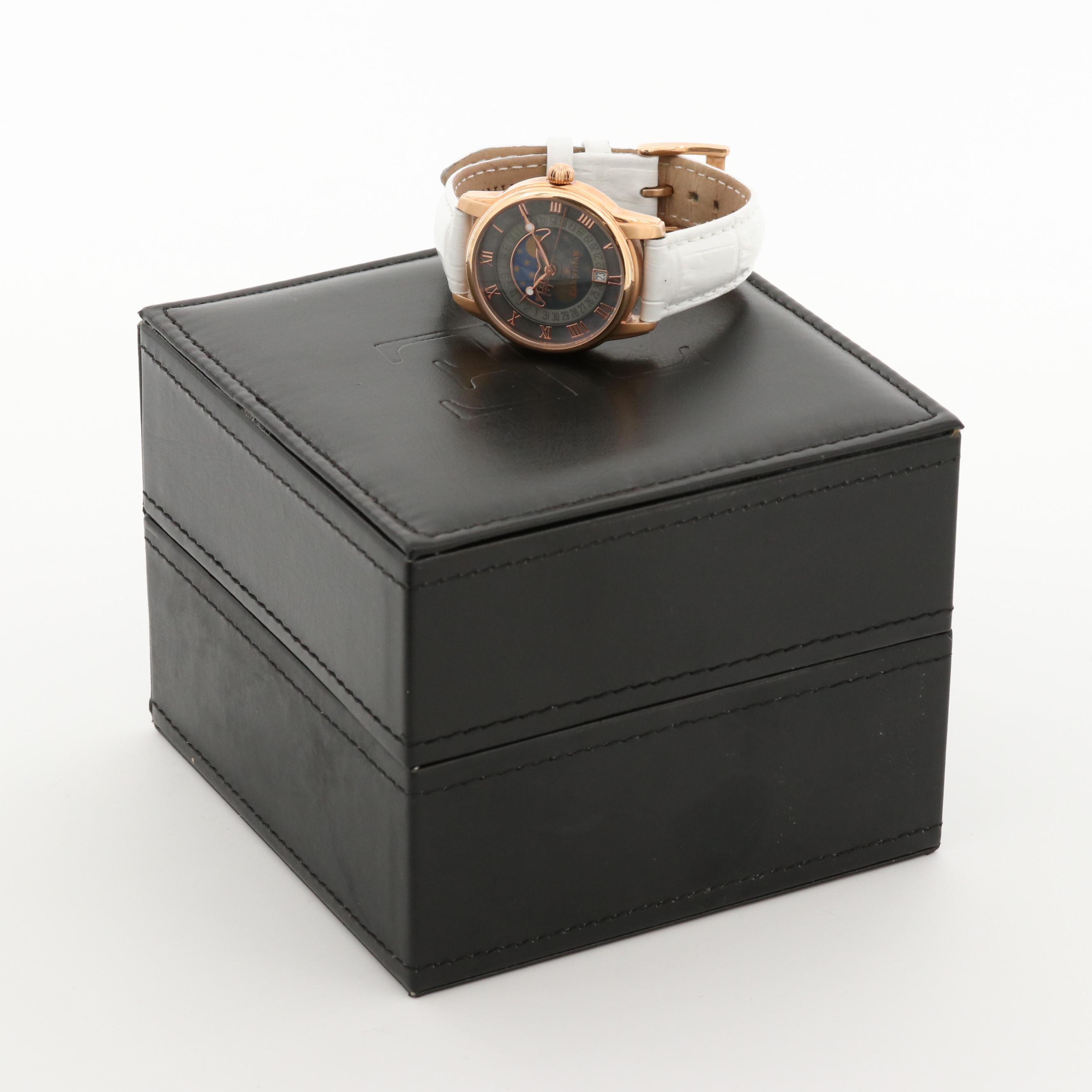 Thomas Earnshaw Longitude Gold Tone Moonphase Watch