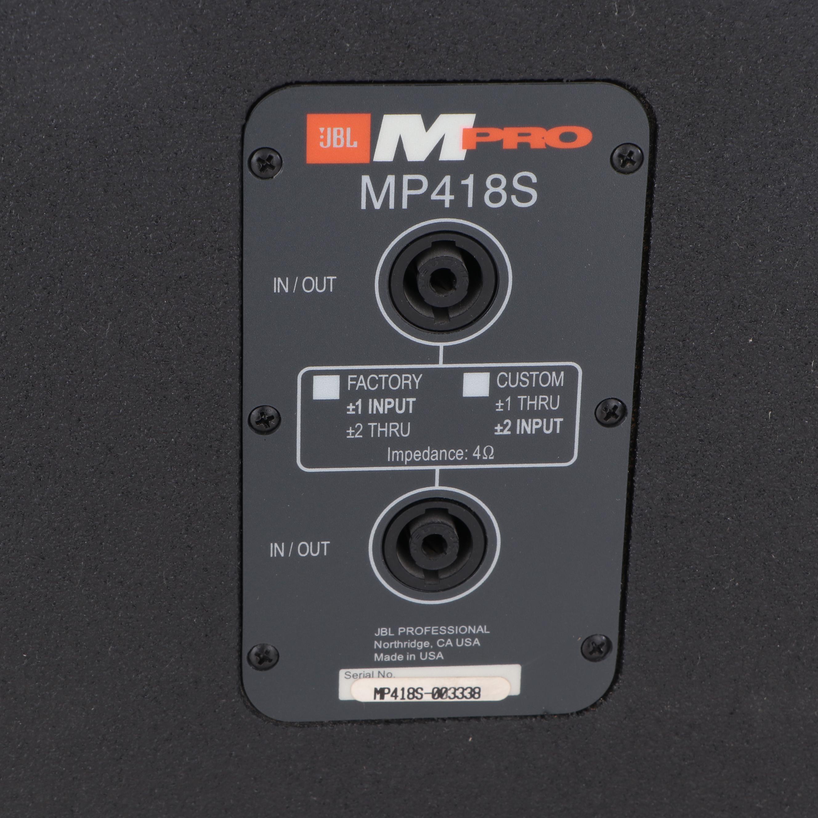 JBL MPro MP418S Subwoofers