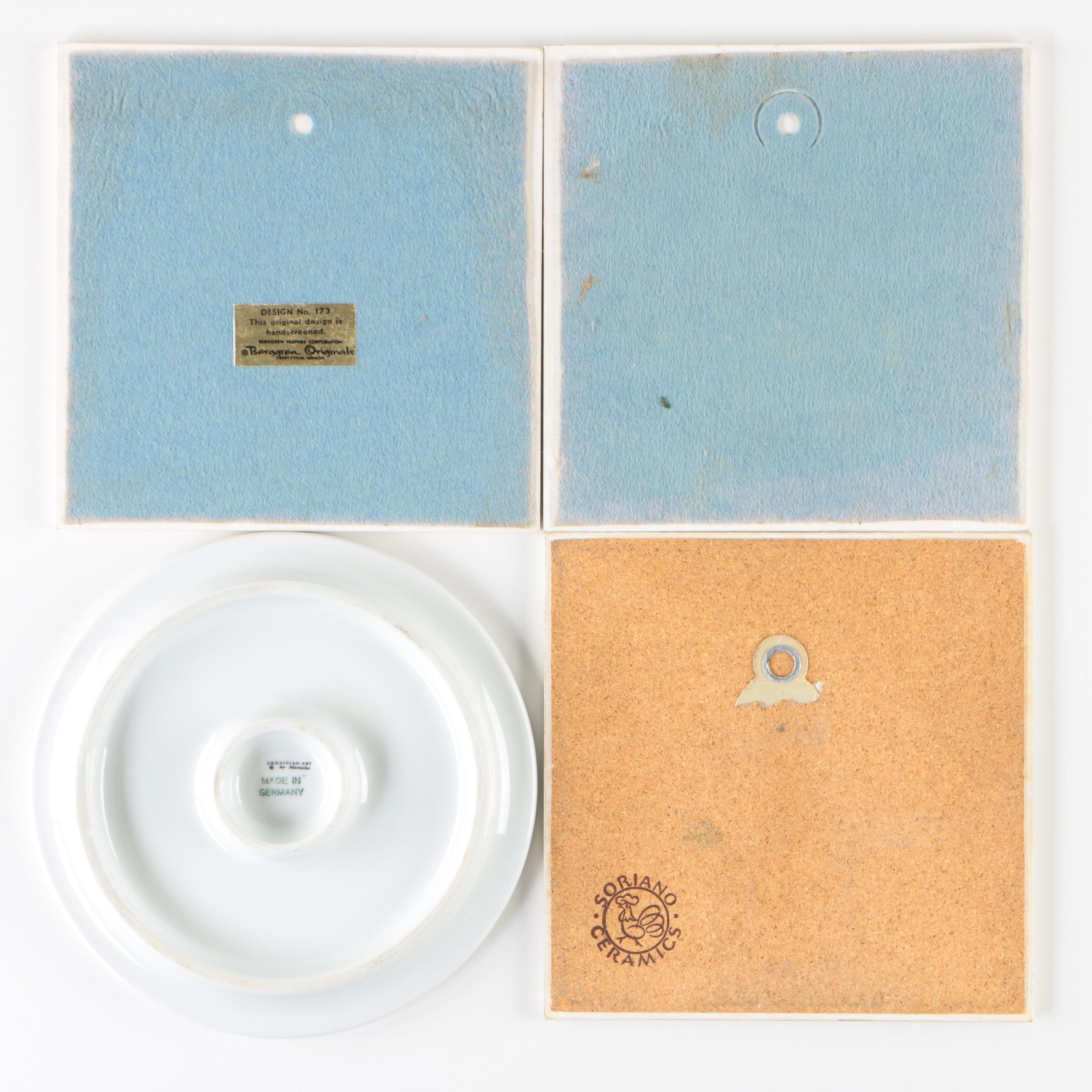 Berggren Originals Tile Trivets and More, Mid-Century