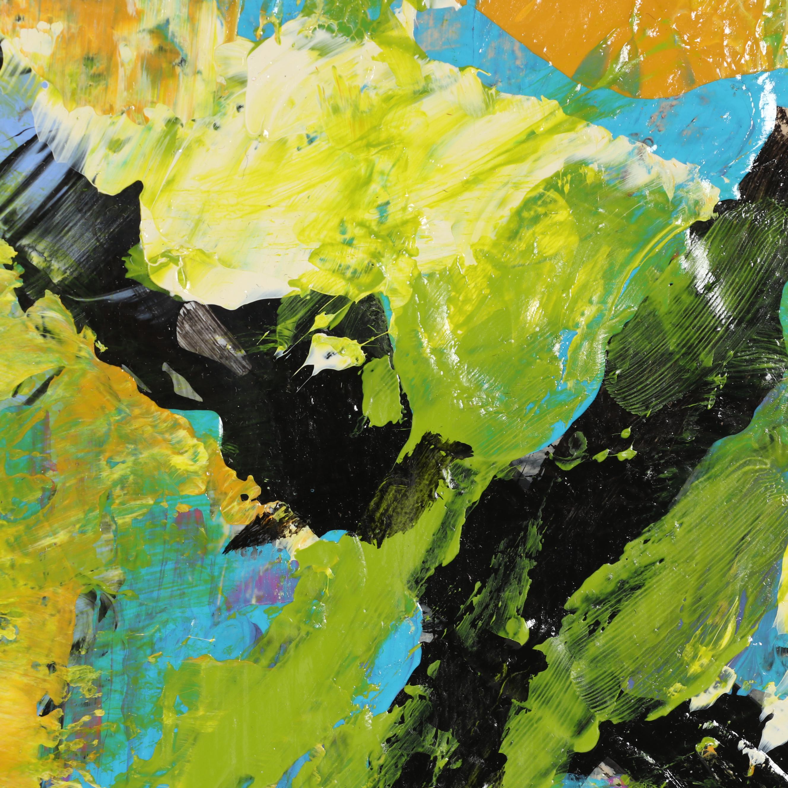 Randy Groden Mixed Media Painting  "Thessaloniki"