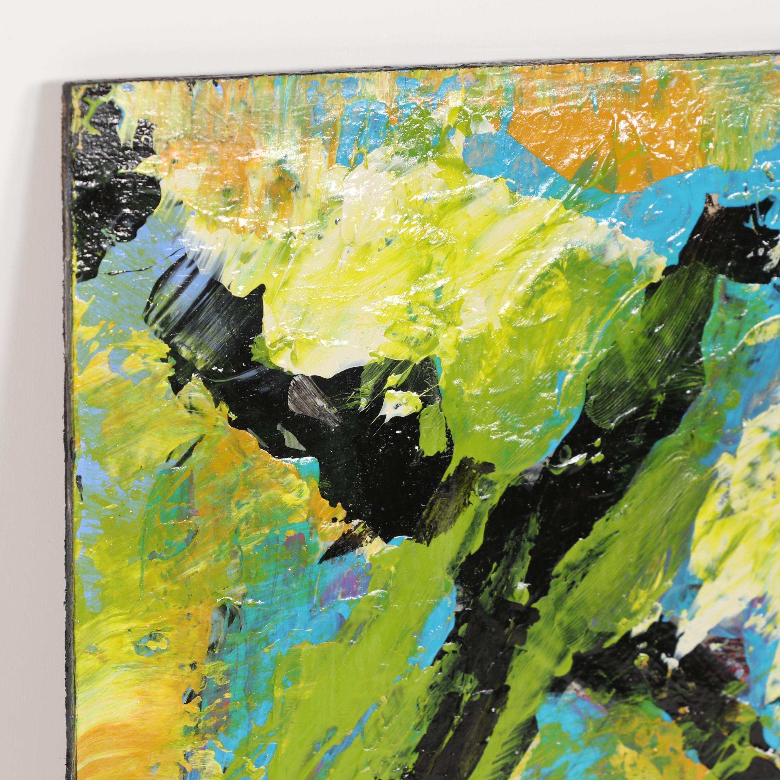 Randy Groden Mixed Media Painting  "Thessaloniki"