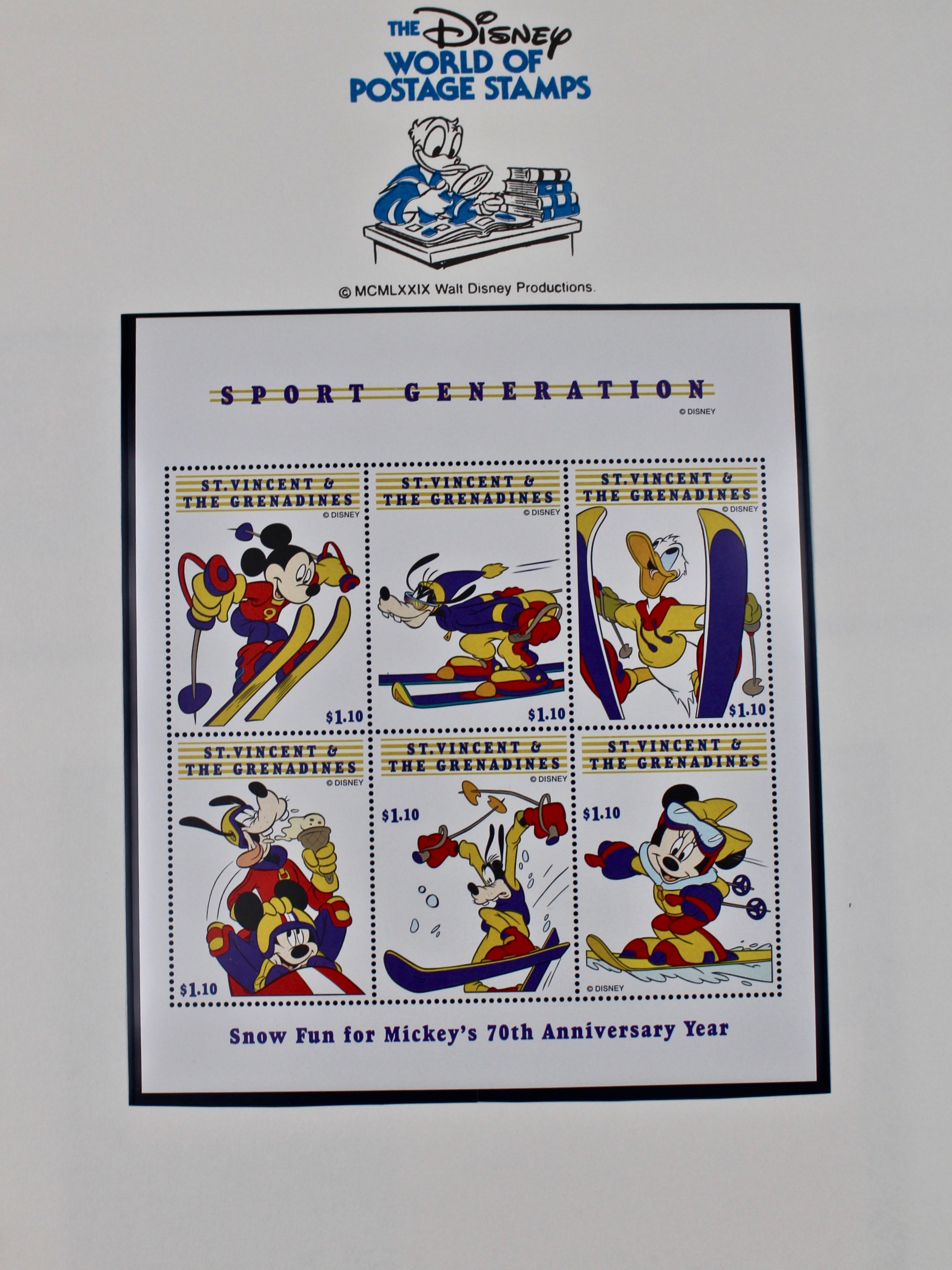 "Disney World of Postage Stamp Album" Stamp Collection