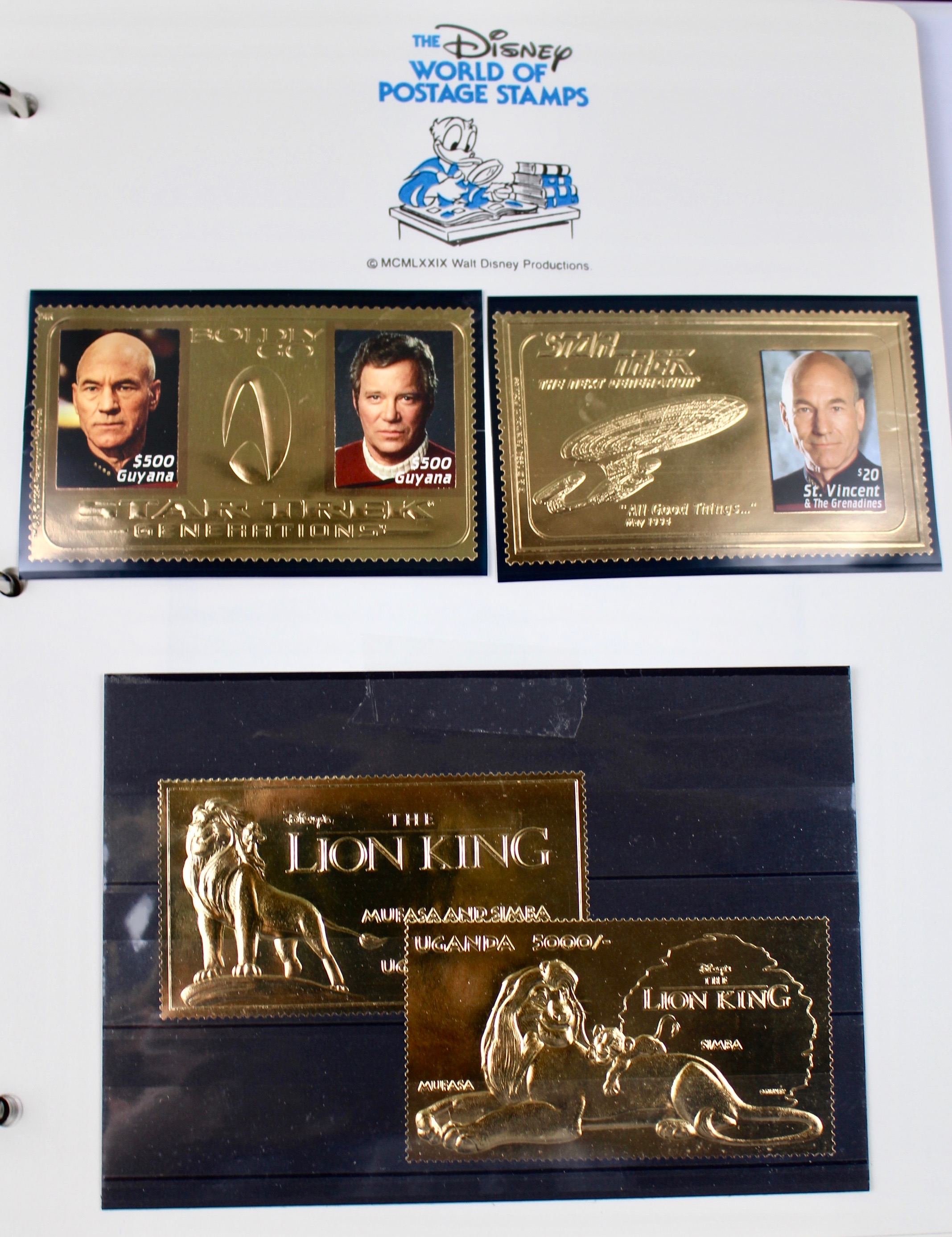 "Disney World of Postage Stamp Album" Stamp Collection