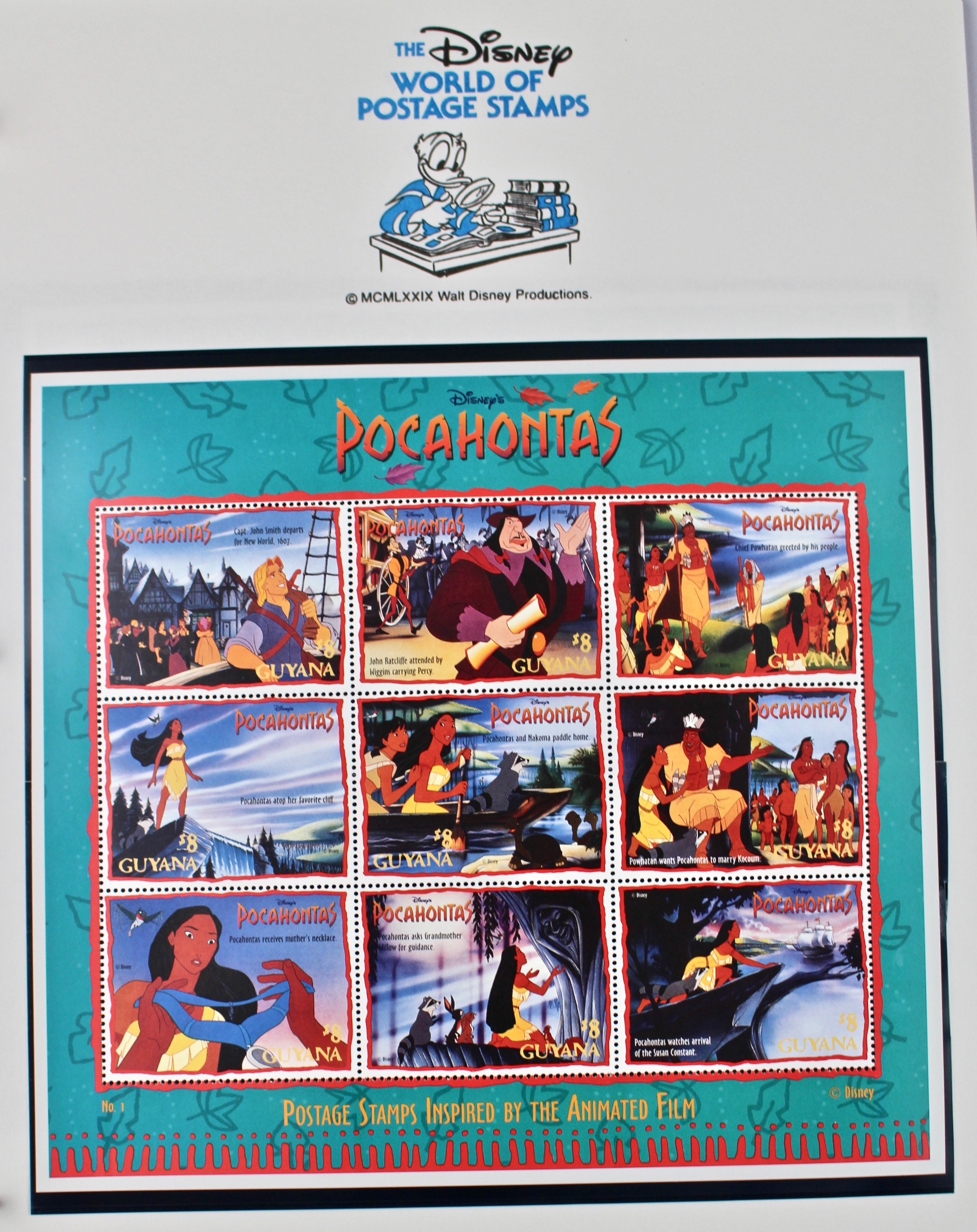 "Disney World of Postage Stamp Album" Stamp Collection