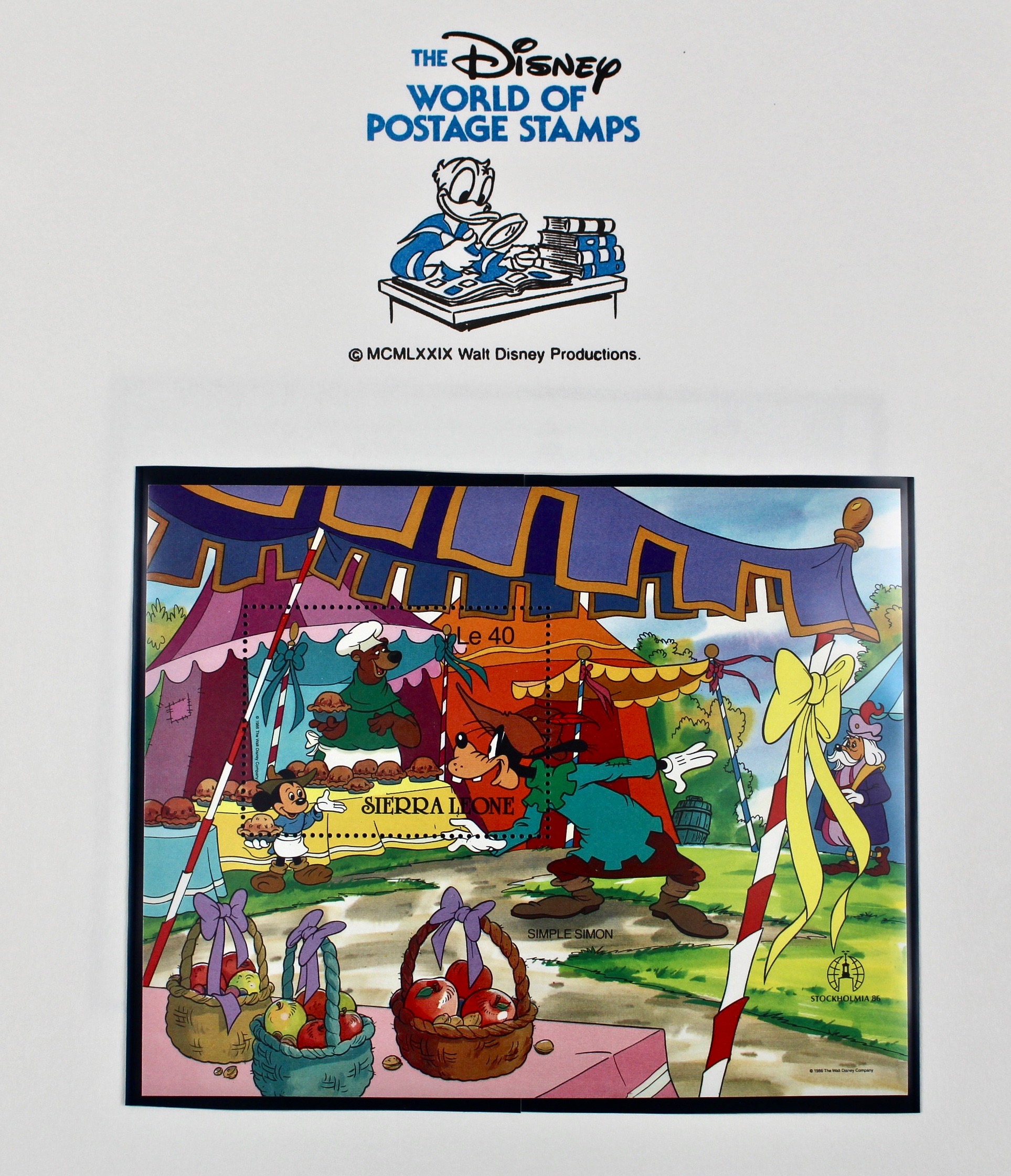 "Disney World of Postage Stamp Album" Stamp Collection