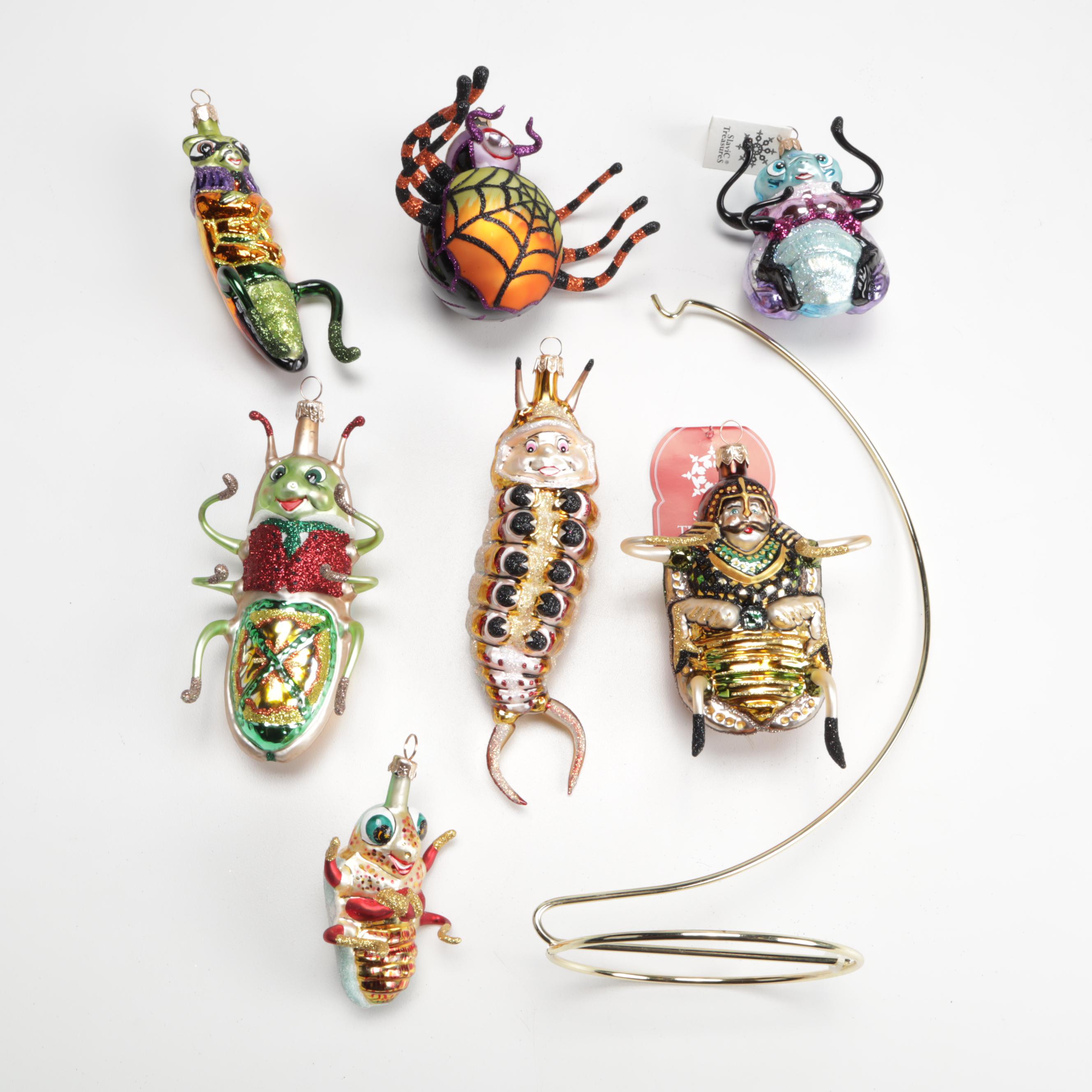 Slavic Treasures Blown Glass Insect Ornaments