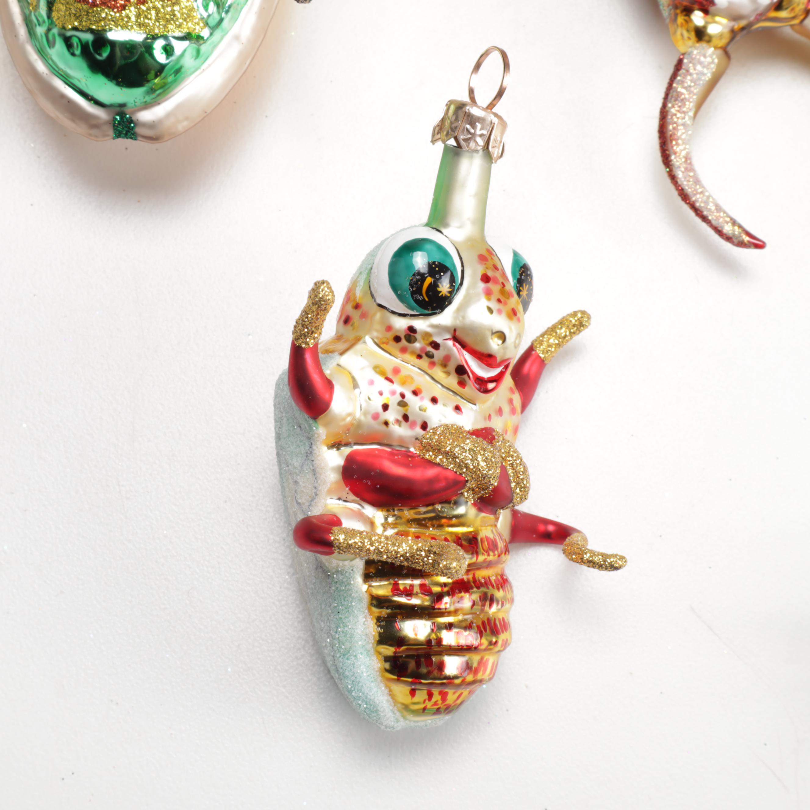 Slavic Treasures Blown Glass Insect Ornaments