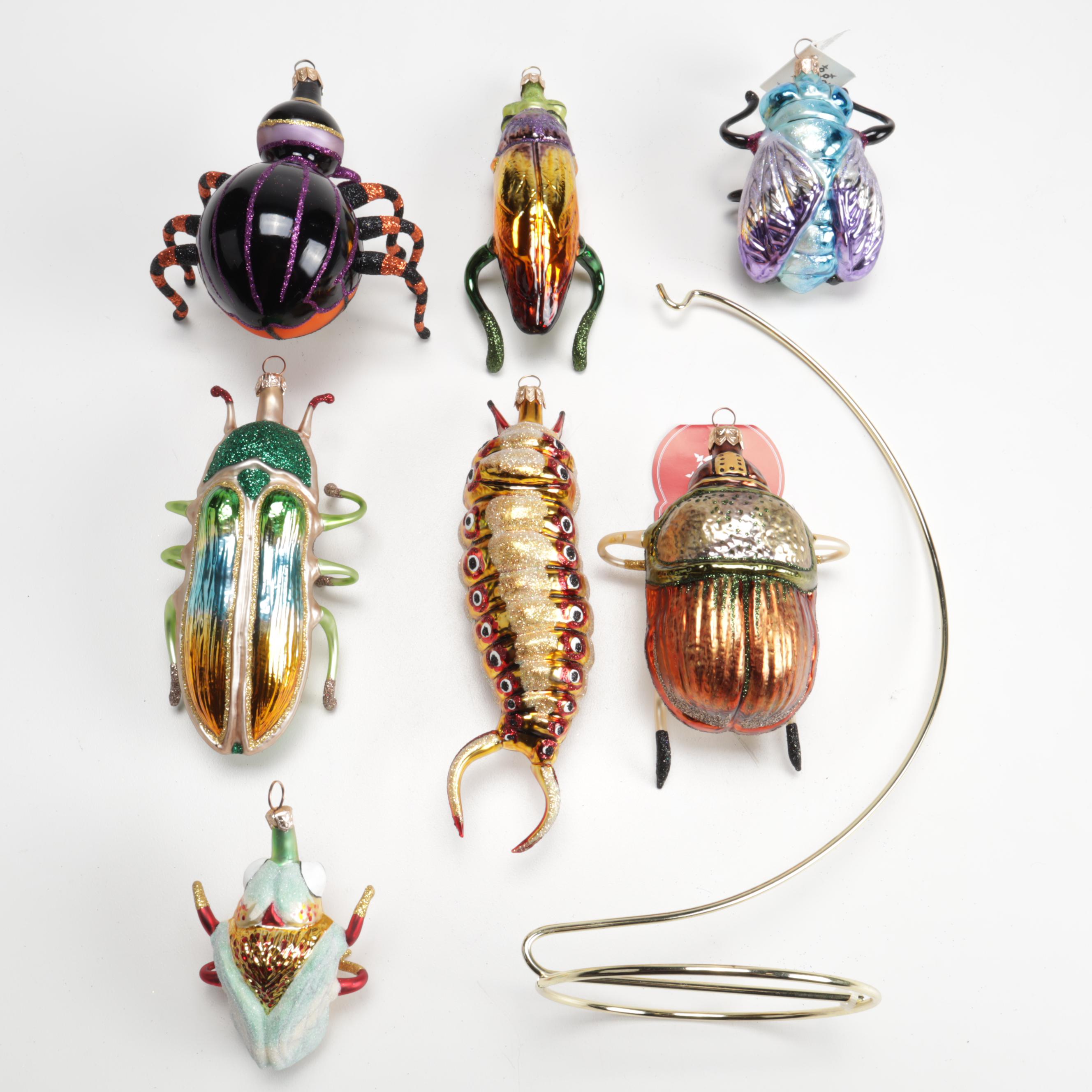 Slavic Treasures Blown Glass Insect Ornaments