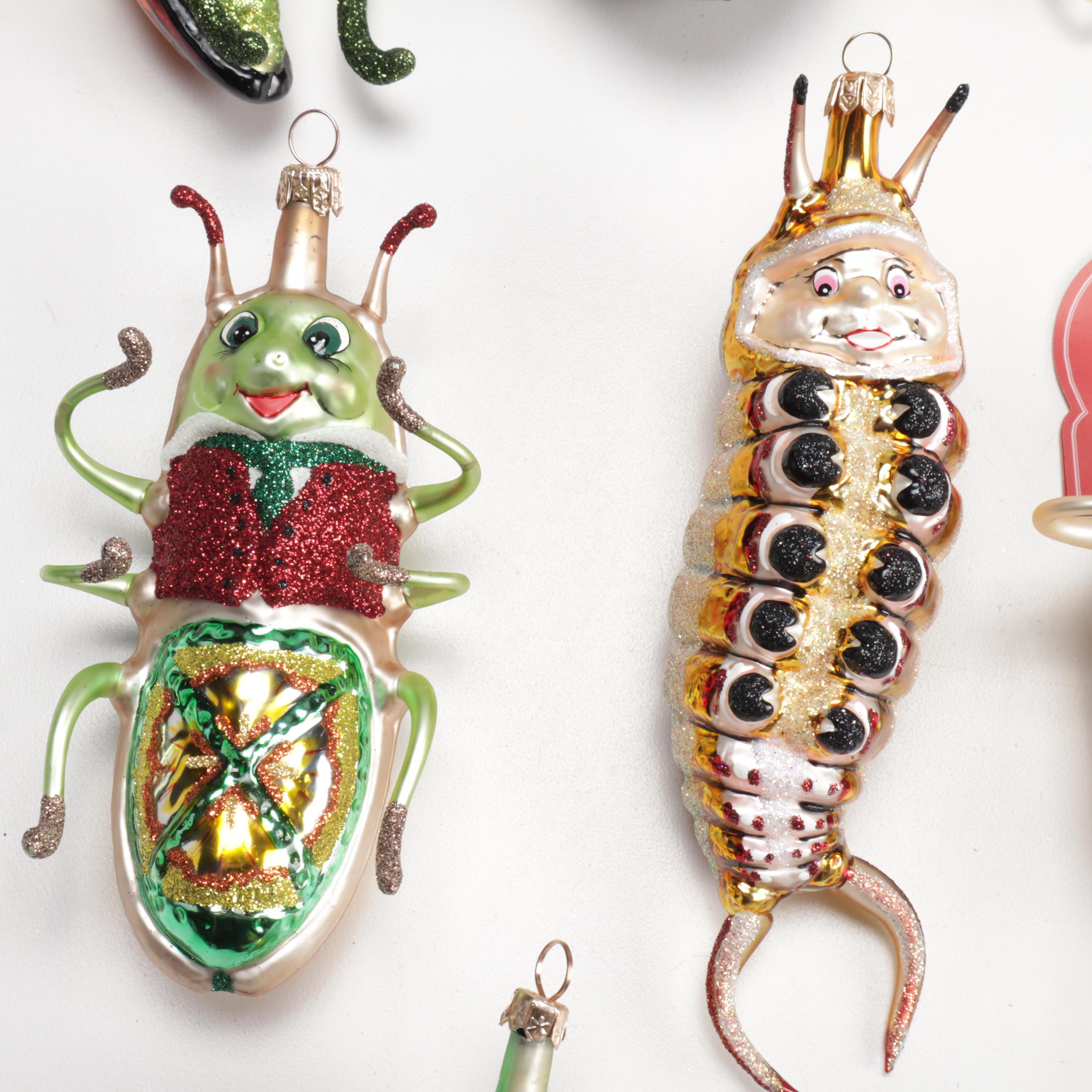 Slavic Treasures Blown Glass Insect Ornaments