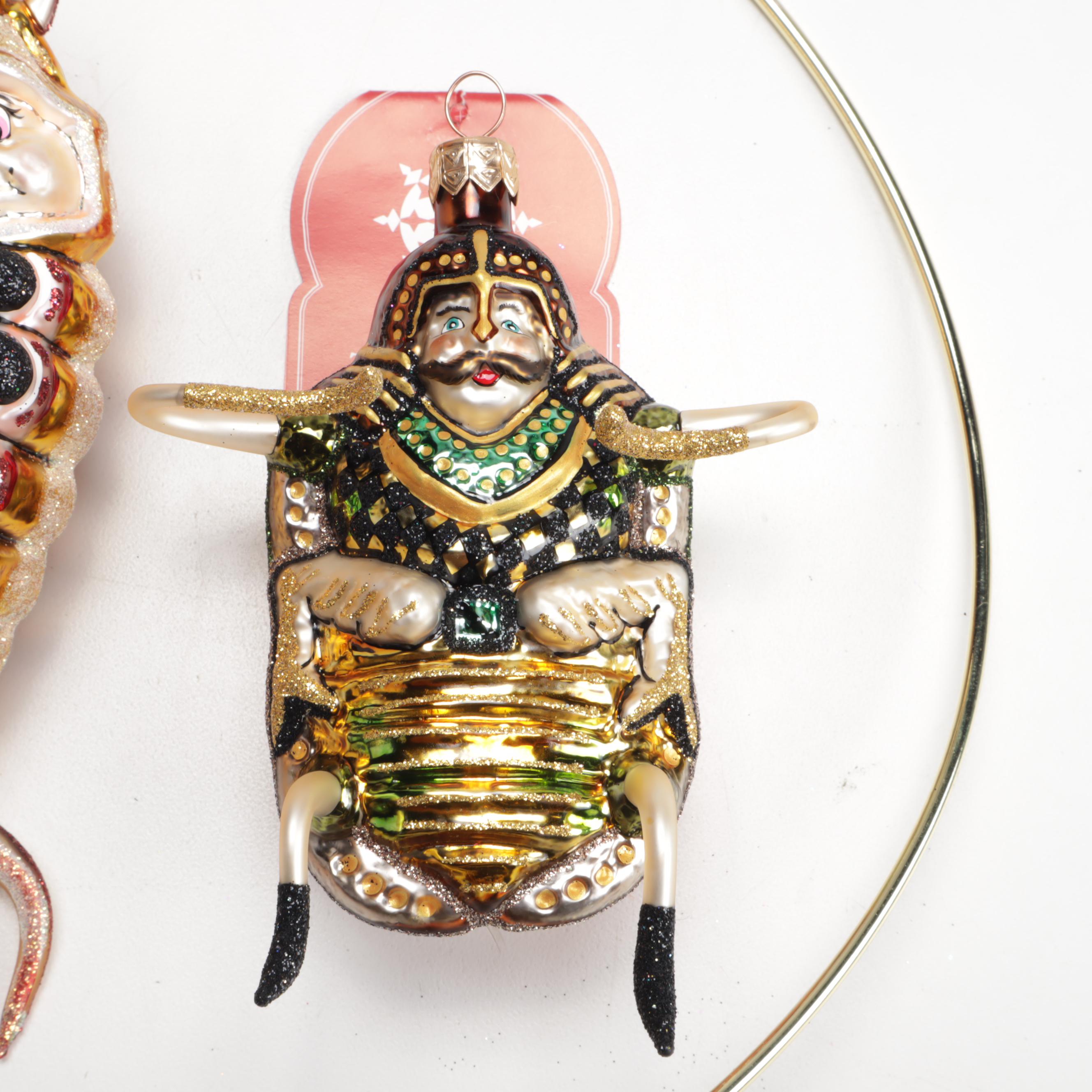 Slavic Treasures Blown Glass Insect Ornaments