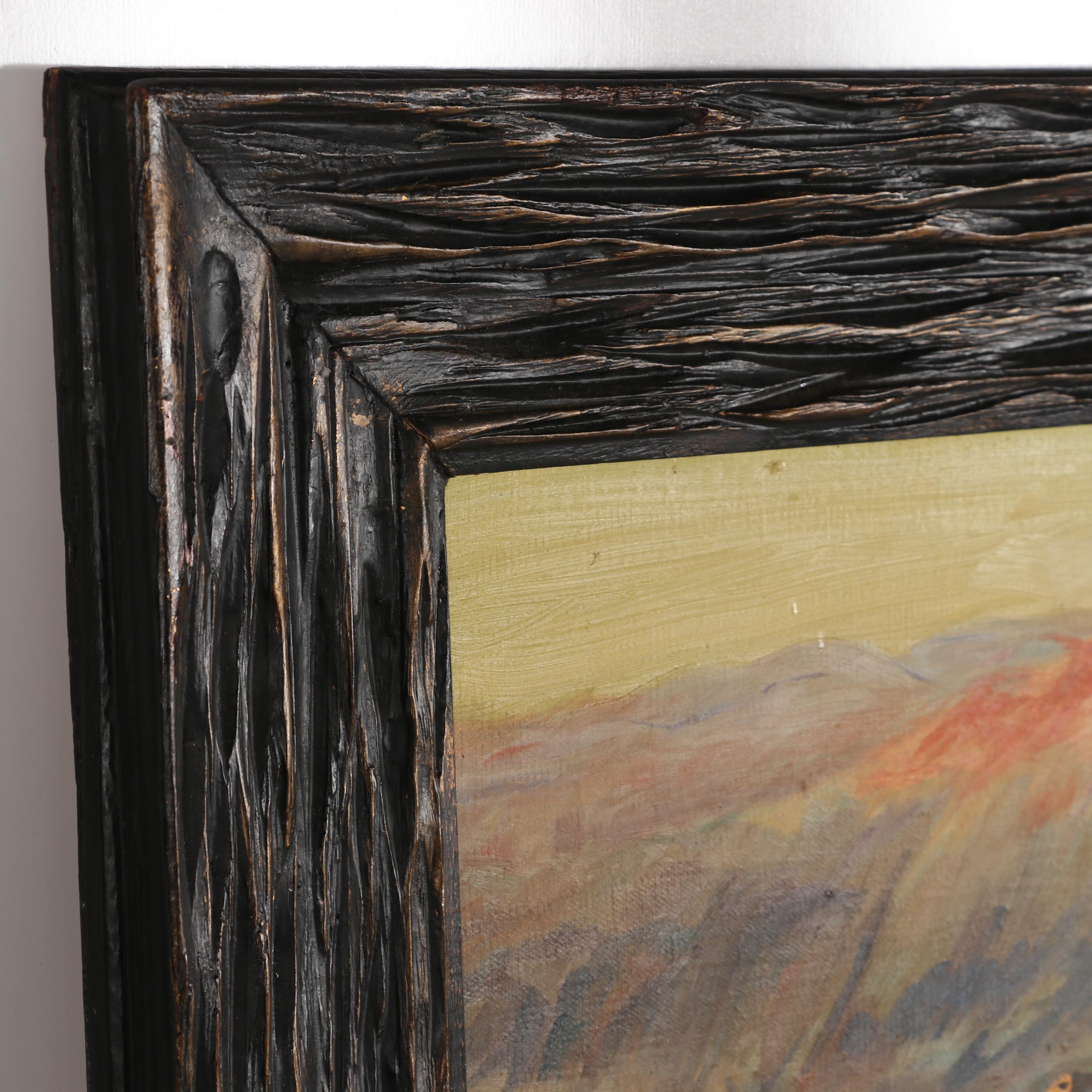 Wagon Train Oil Painting