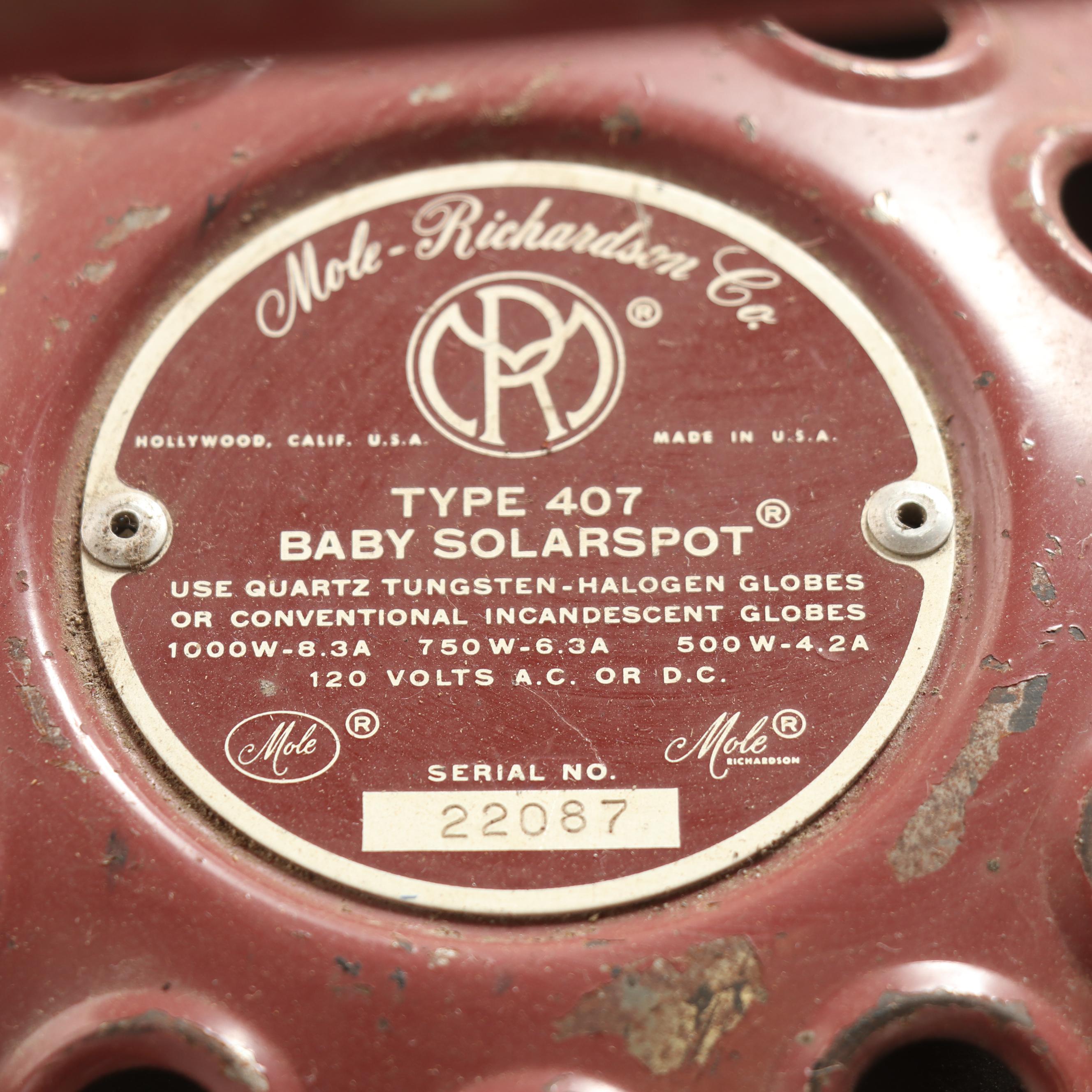 Mole Richardson Co. 407 Baby Solarspot Lights