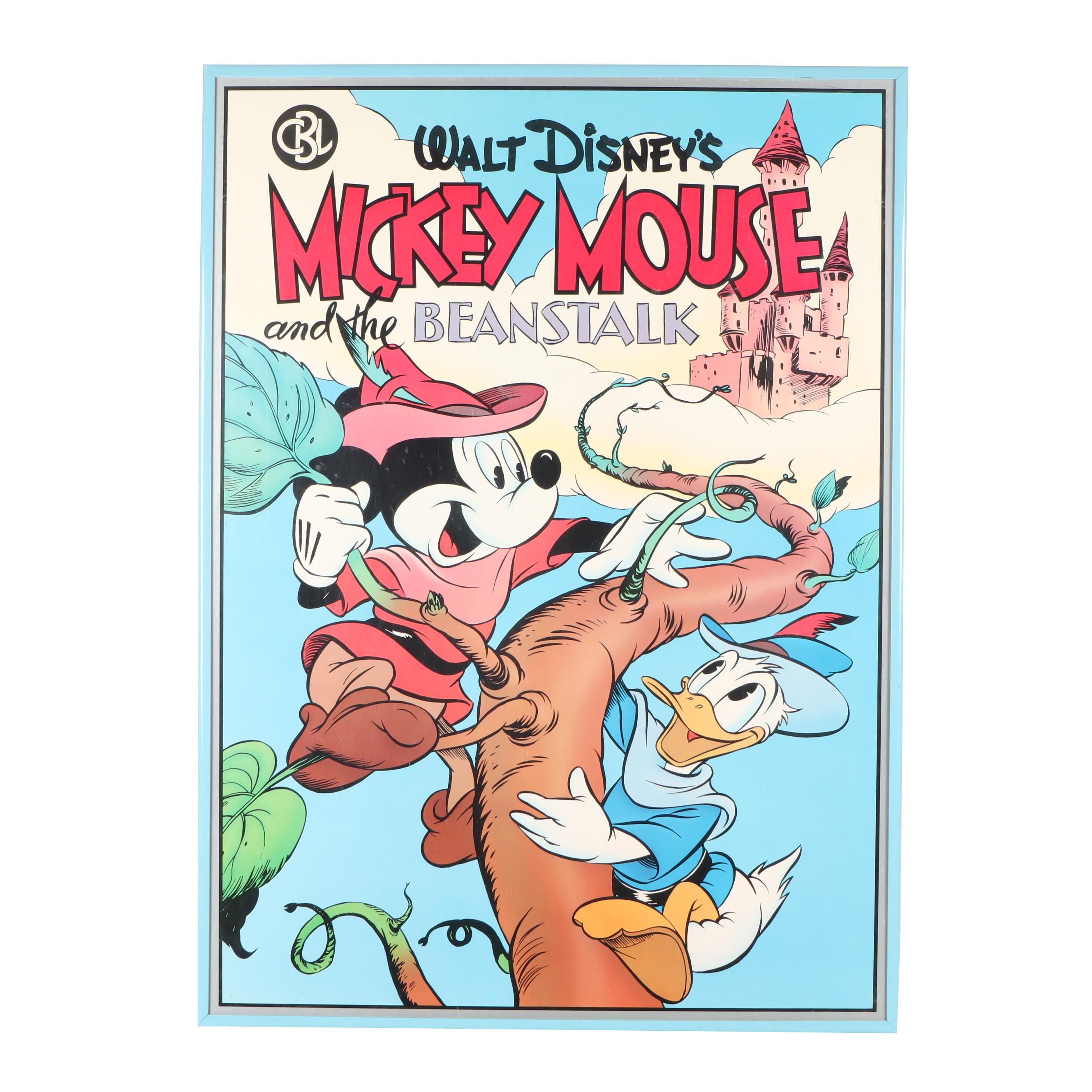 1987 "Walt Disney's Mickey Mouse and the Beanstalk" Offset Lithograph Poster