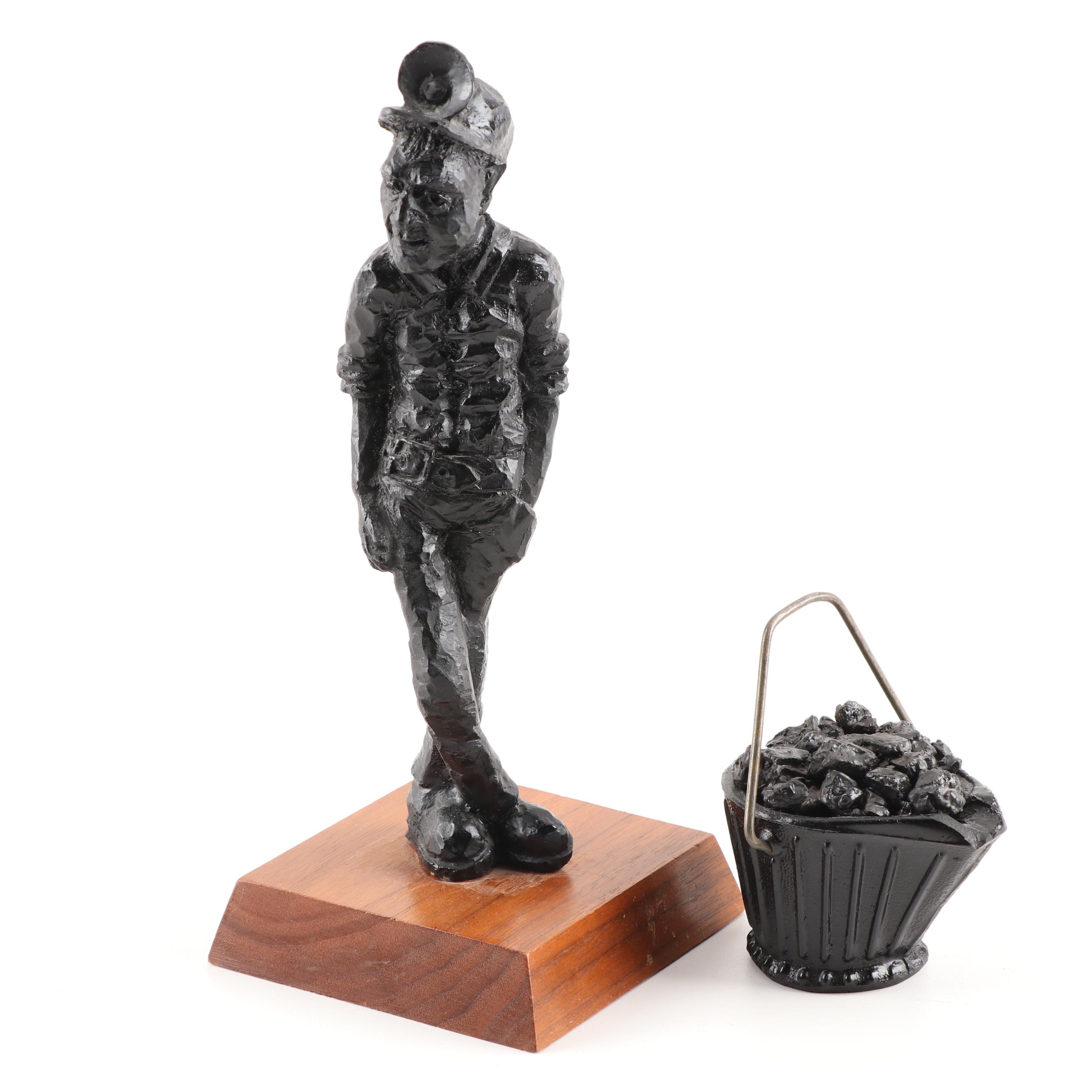 Hand Carved Coal Figurines