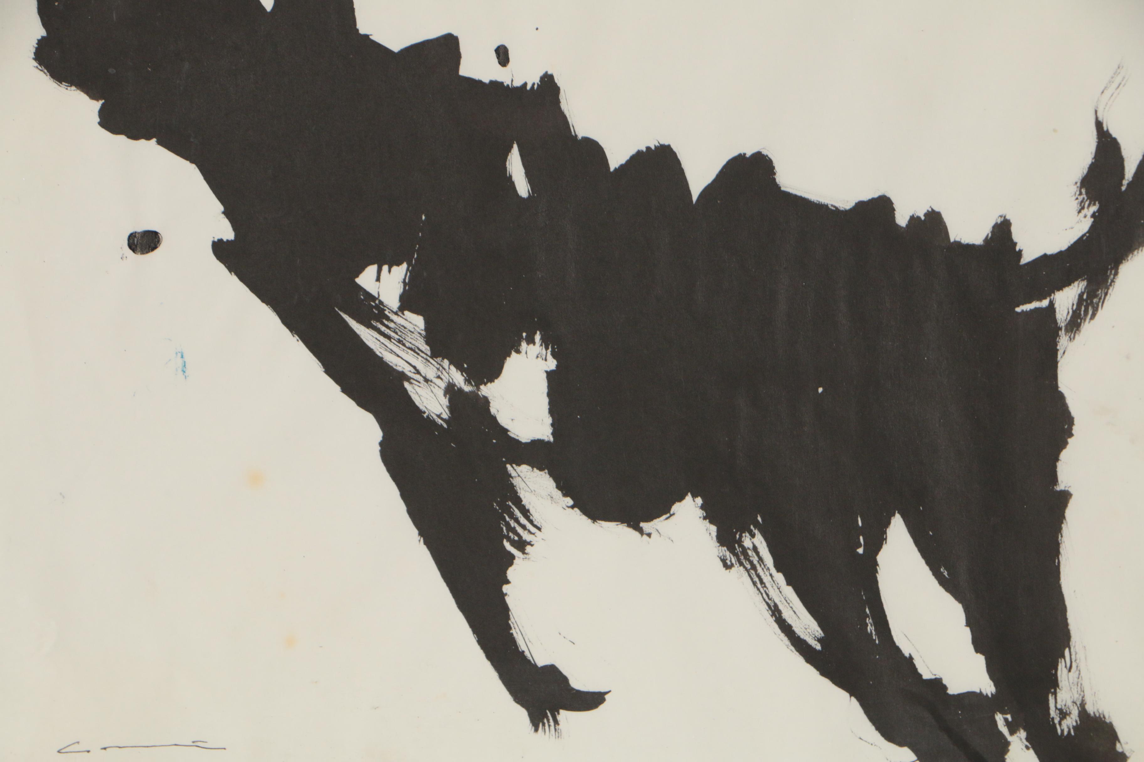 Robert Canete Abstract India Ink Drawing