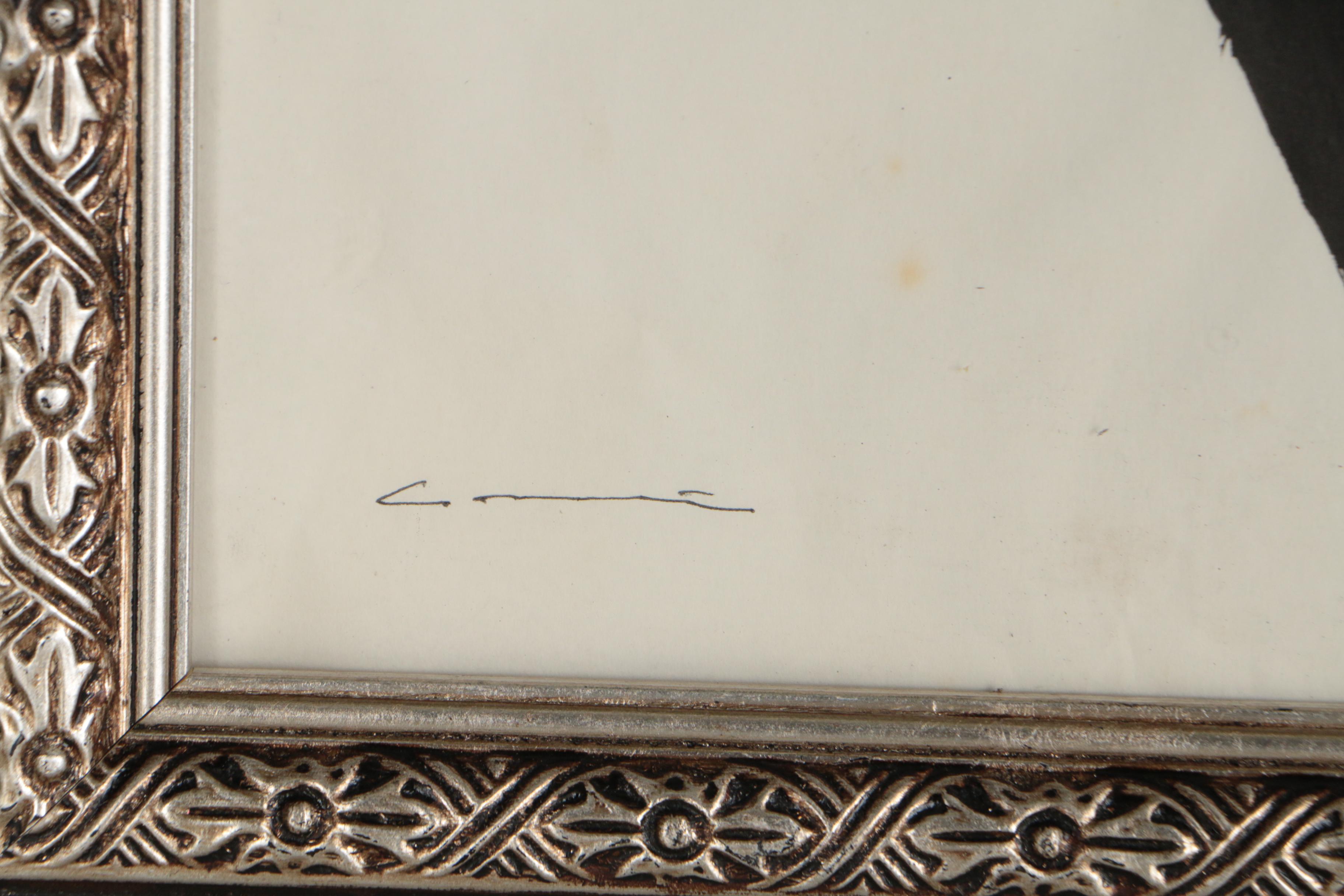 Robert Canete Abstract India Ink Drawing