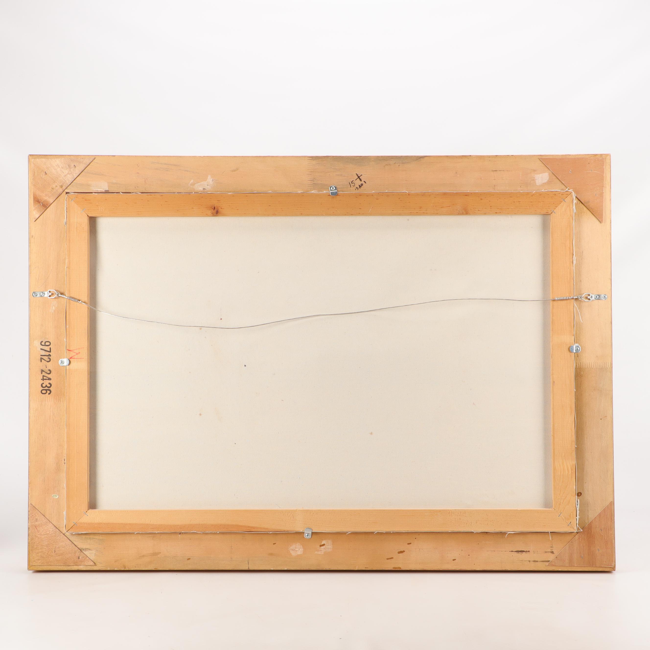 Marie Charlot Oil Painting of Woman and Children at Beach