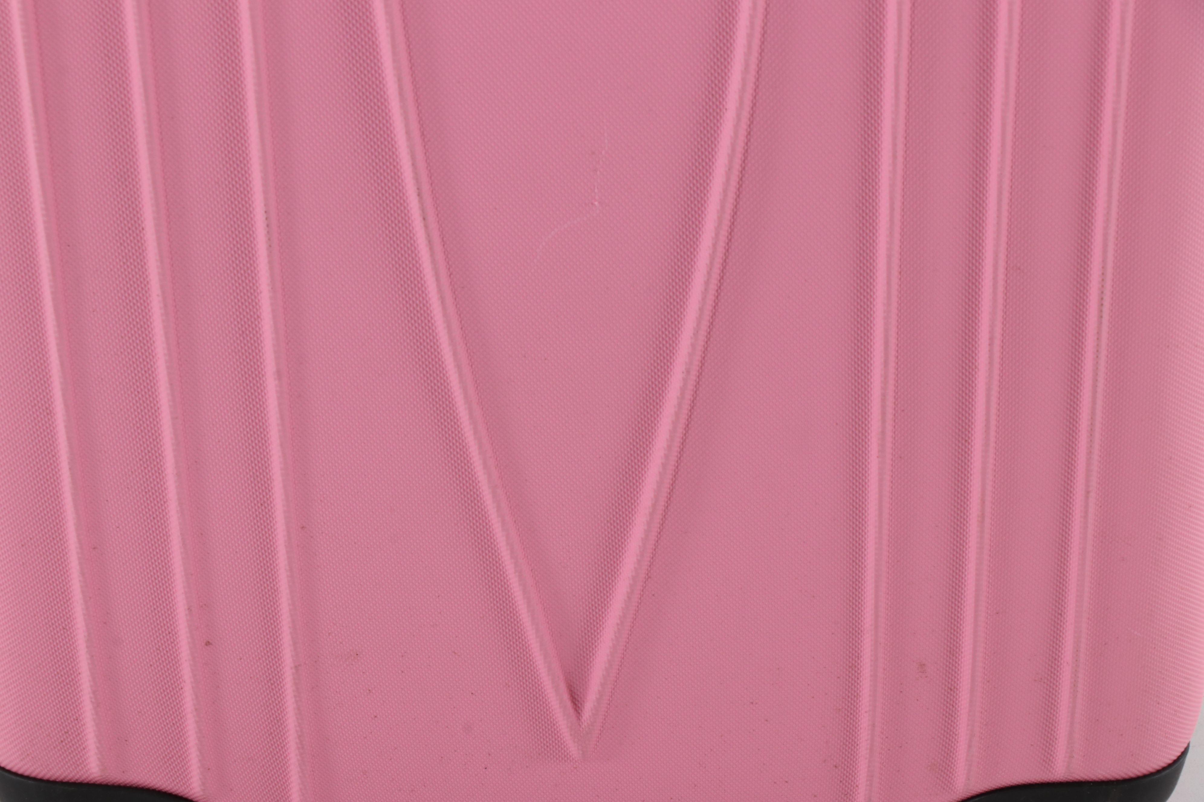 Heys Expandable Hardside Spinner Two-Piece Luggage Set in Pink and Black