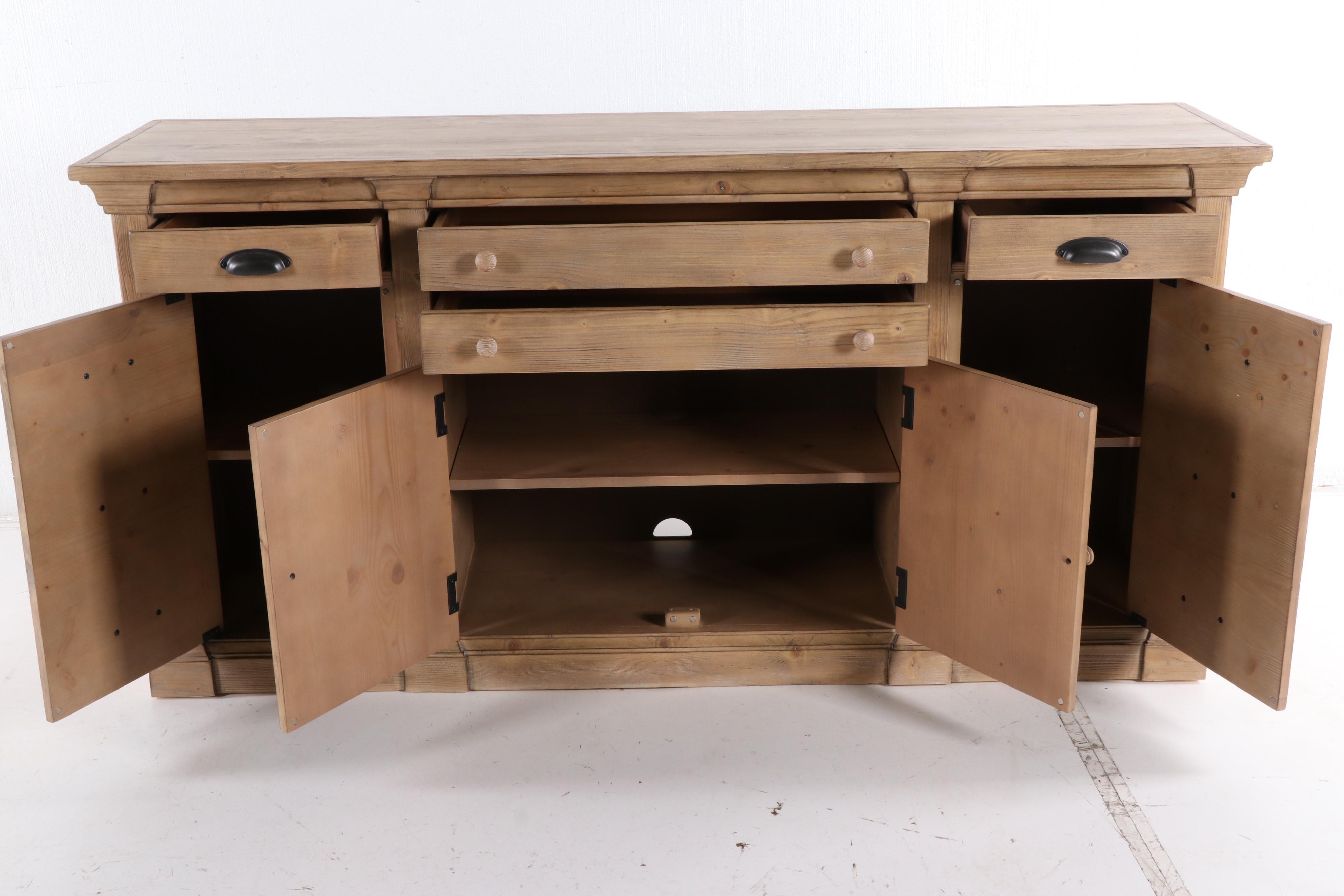 Contemporary Pottery Barn Lucca Dining Collection Salvaged Pine Buffet